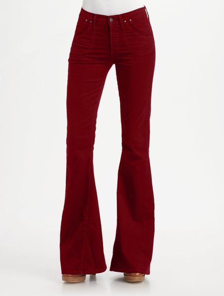 Citizens Of Humanity Angie Super Flare Jeans in Red (midnight) | Lyst