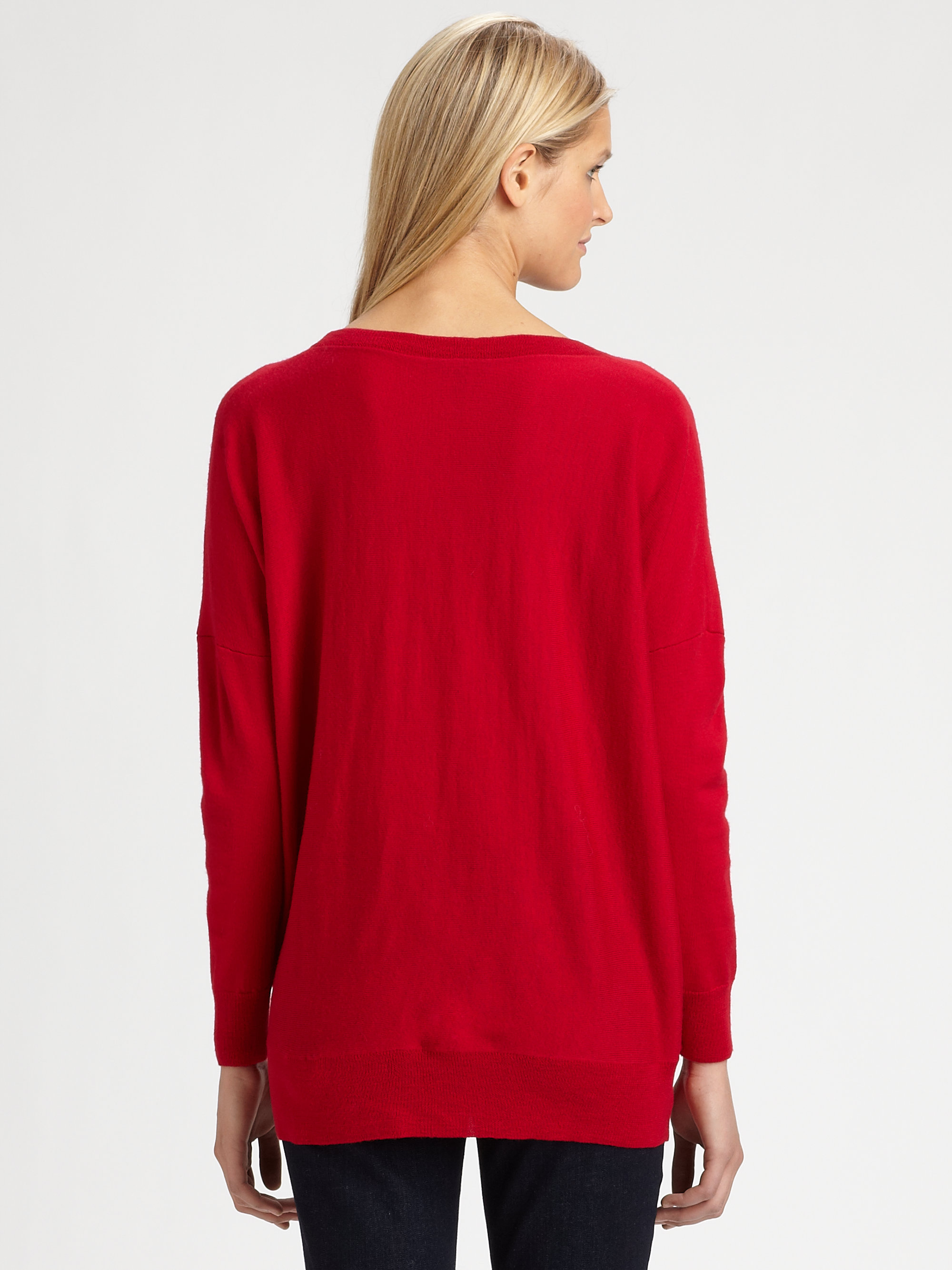Lyst - Eileen Fisher Merino Wool Sweater in Red