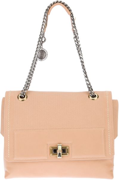 Lanvin Chain Shoulder Strap in Beige | Lyst