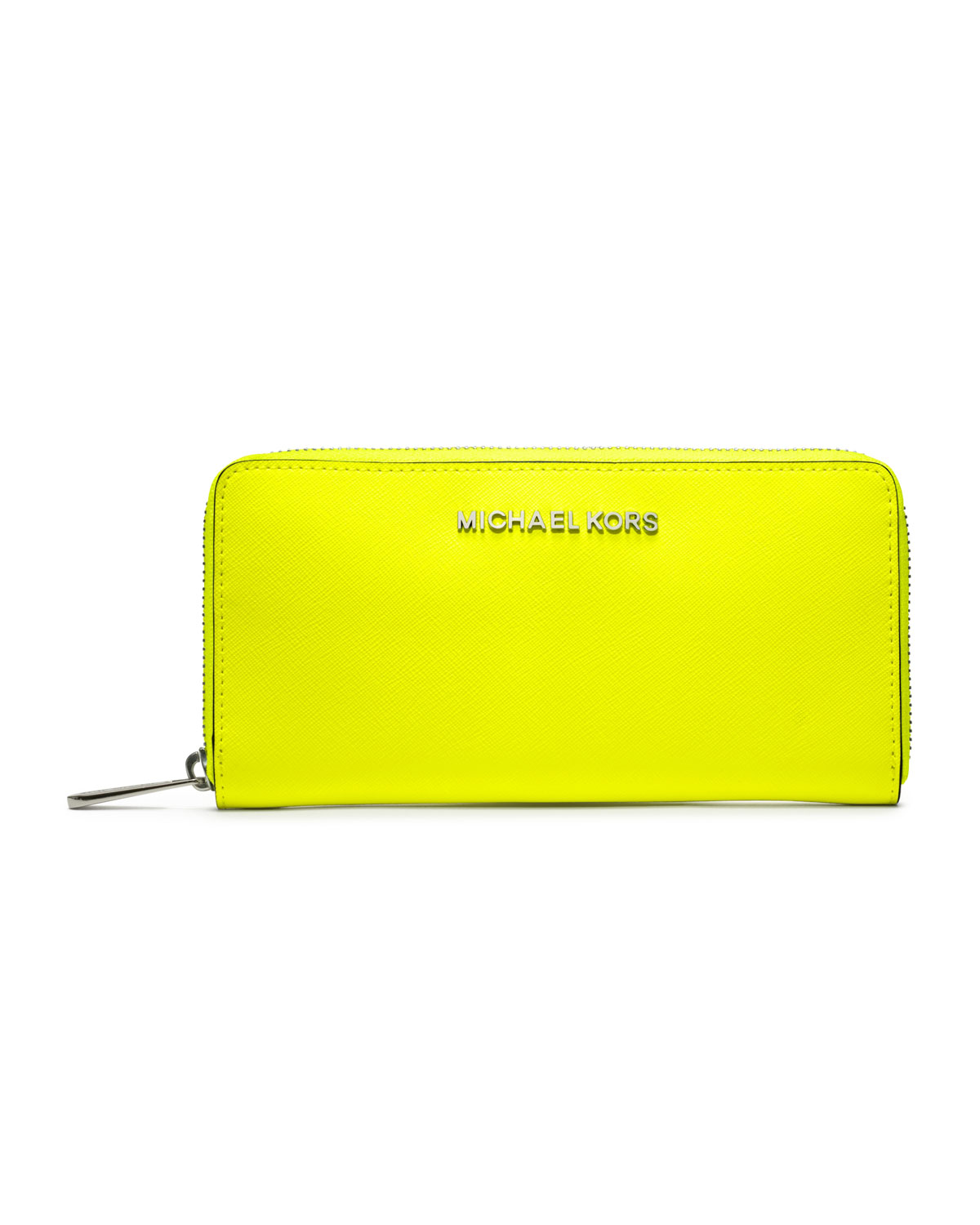 Michael michael kors Jet Set Saffiano Continental Wallet in Yellow