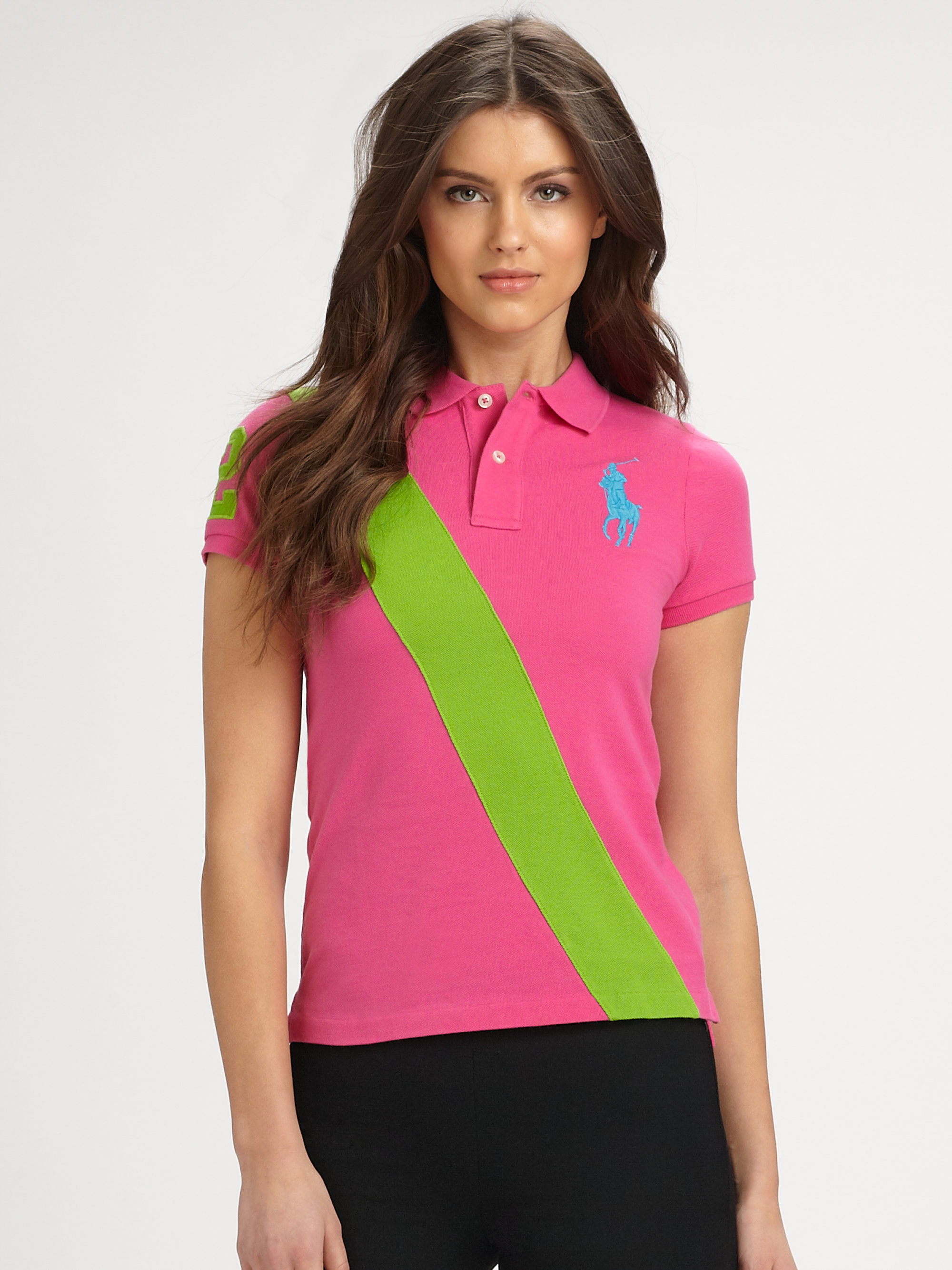 ralph lauren blue label belmont pink banner polo shirt product 1 7979881 570325773