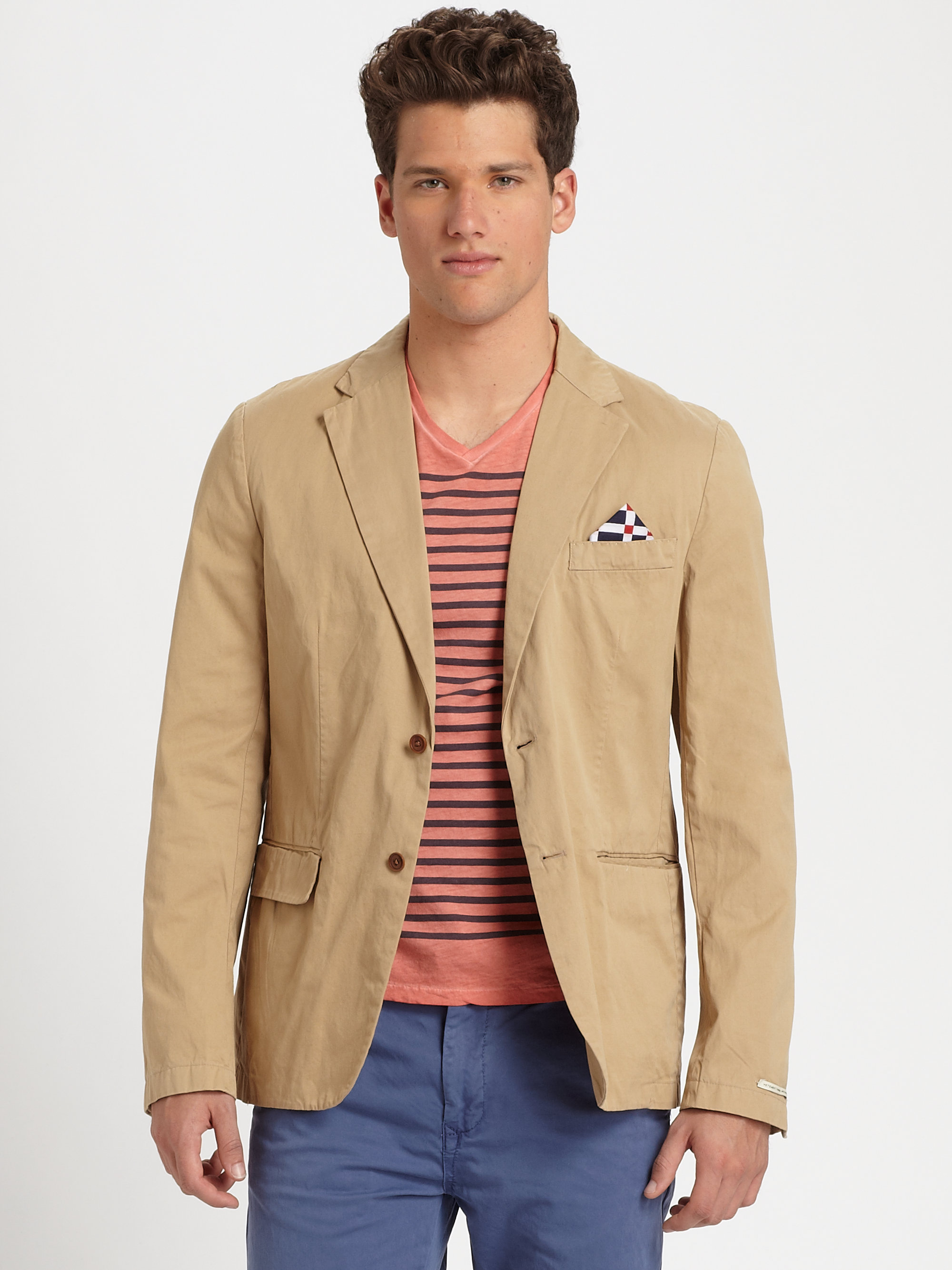Shop by category Men LINEN COTTON BLAZER is rated out of 5 by 4. Rated 4 out of 5 by Detroit Mike from Needs a little work Jacket fits ok (for the price, can't complain too /5(4).