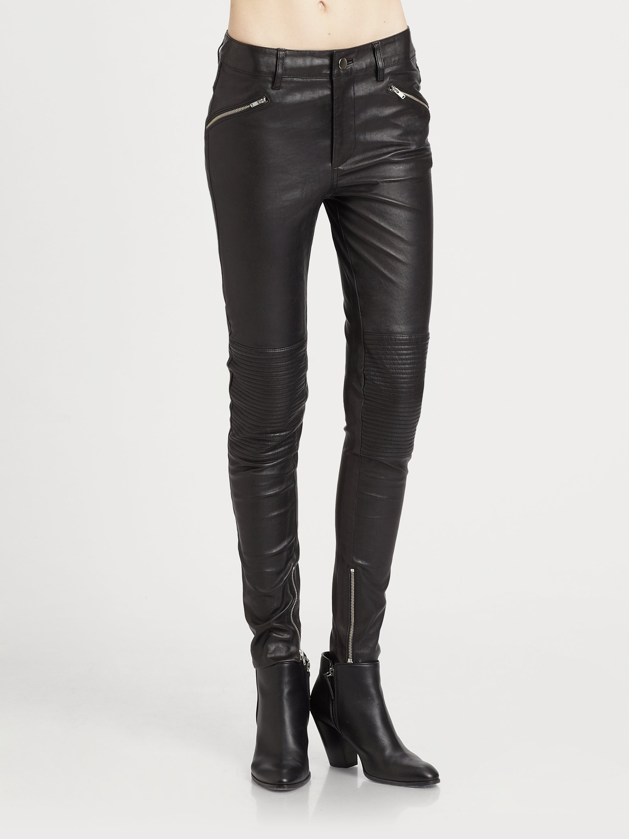 Lyst - Blk Dnm Stretch Leather Pants in Black