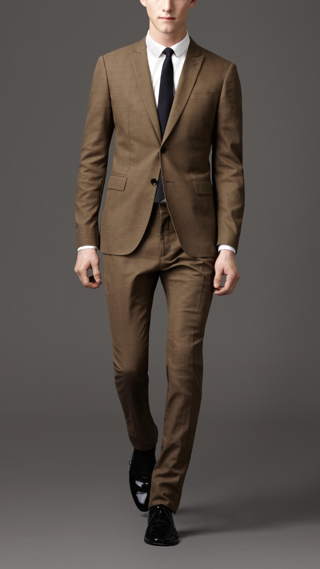 Burberry Modern Fit Cotton Suit in Brown for Men | Lyst