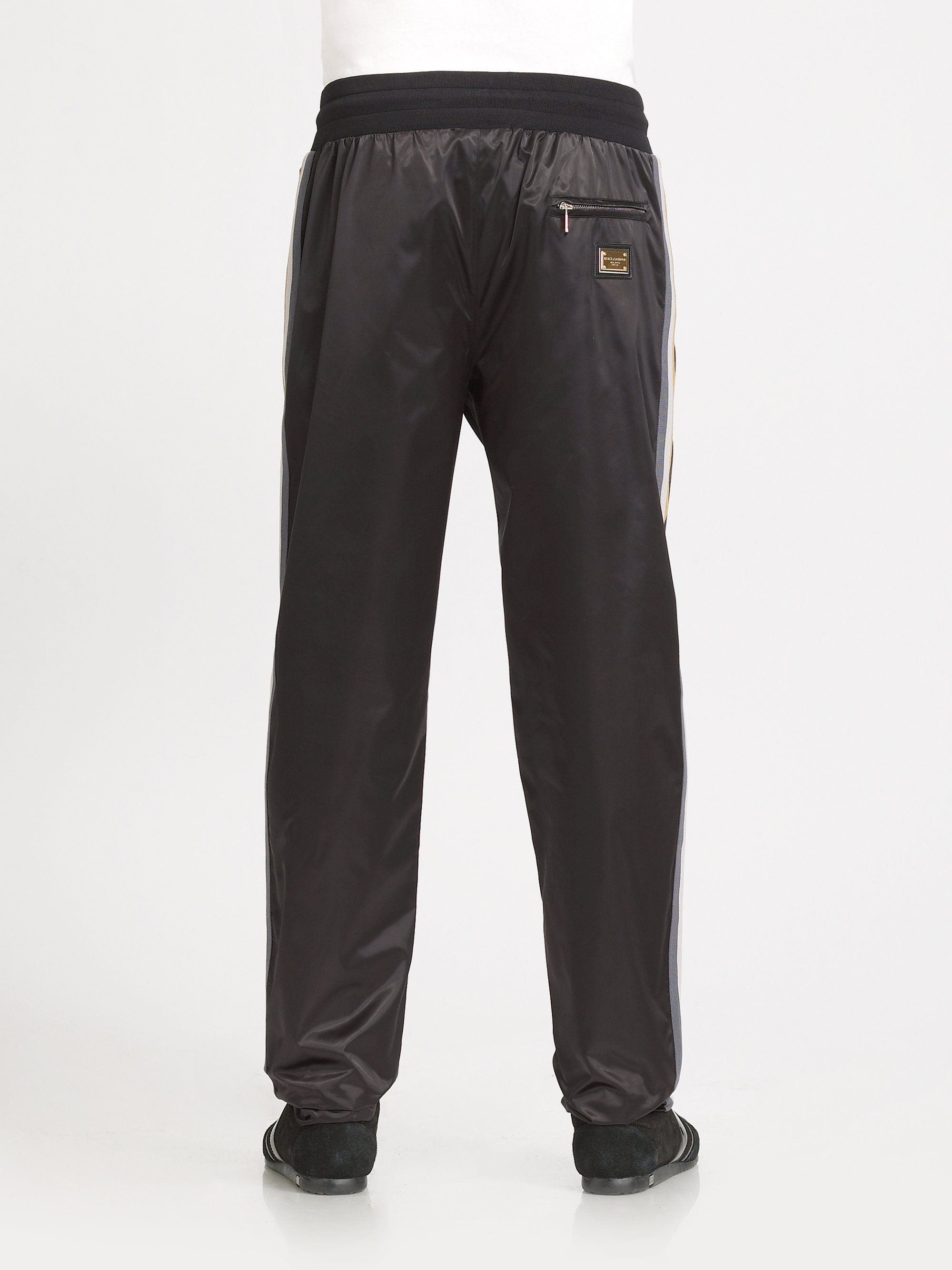 Lyst - Dolce & Gabbana Satin Track Pants in Black for Men