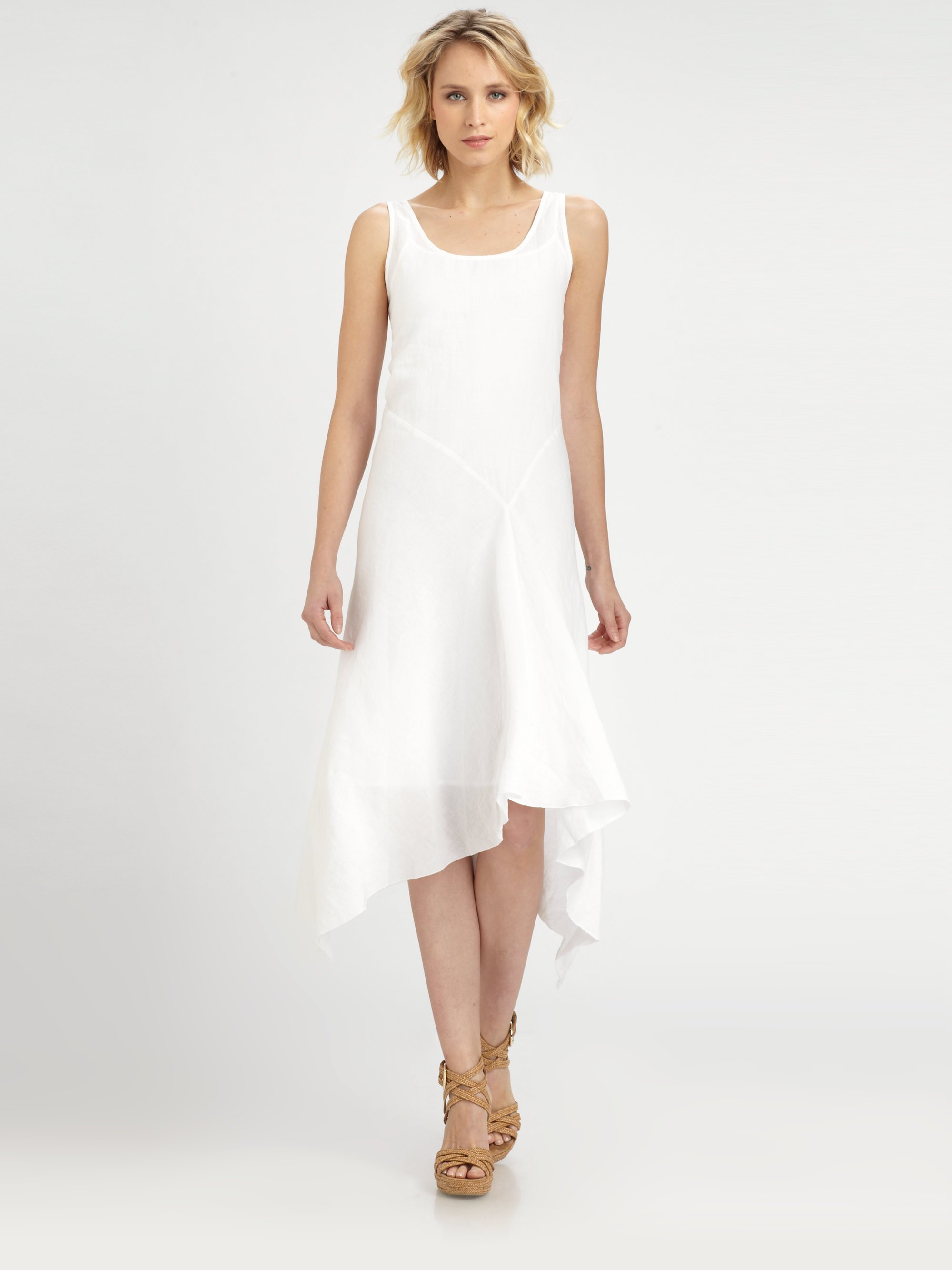 eileen fisher white dress