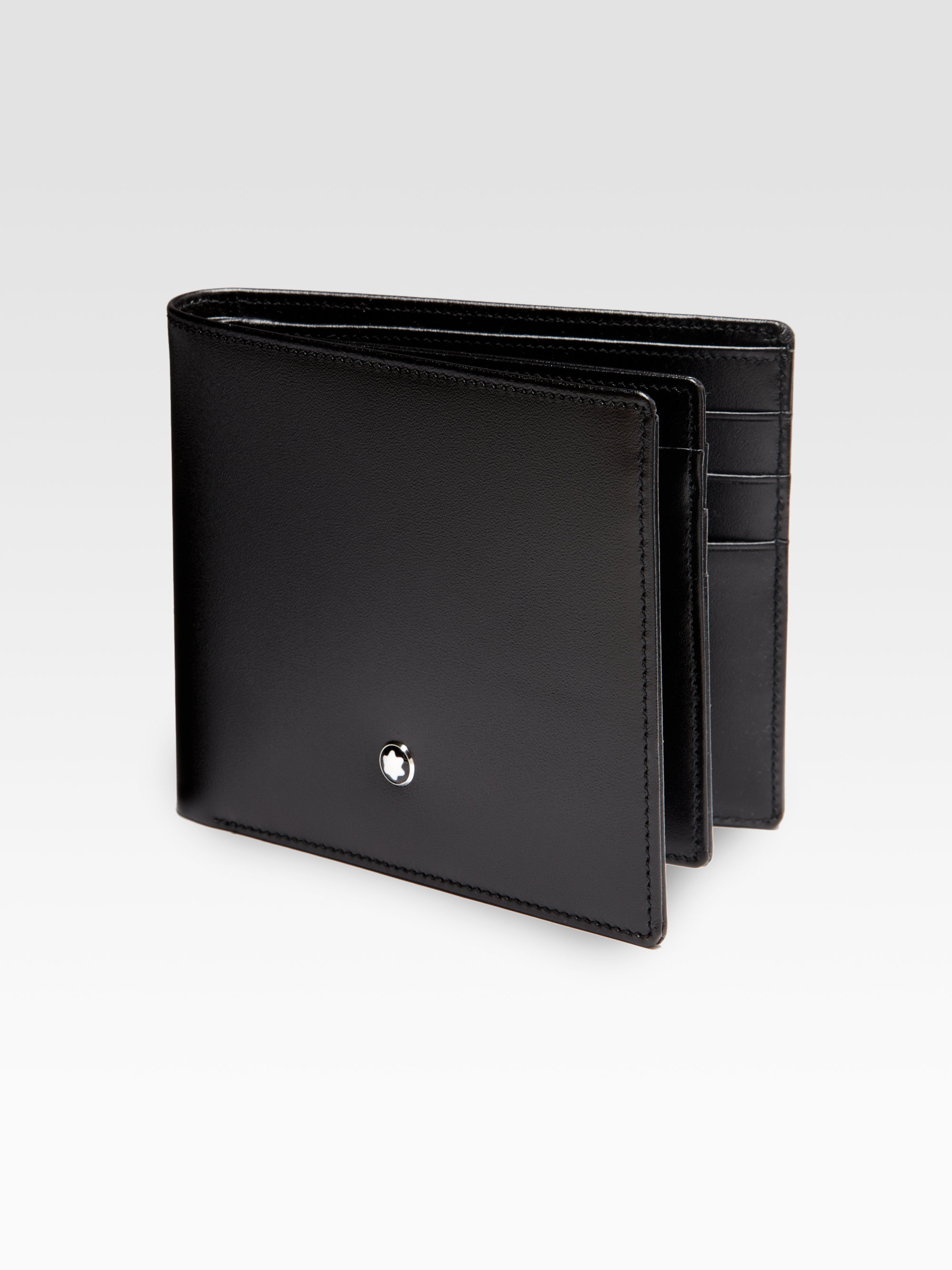 Montblanc Leather Billfold Wallet in Black for Men | Lyst