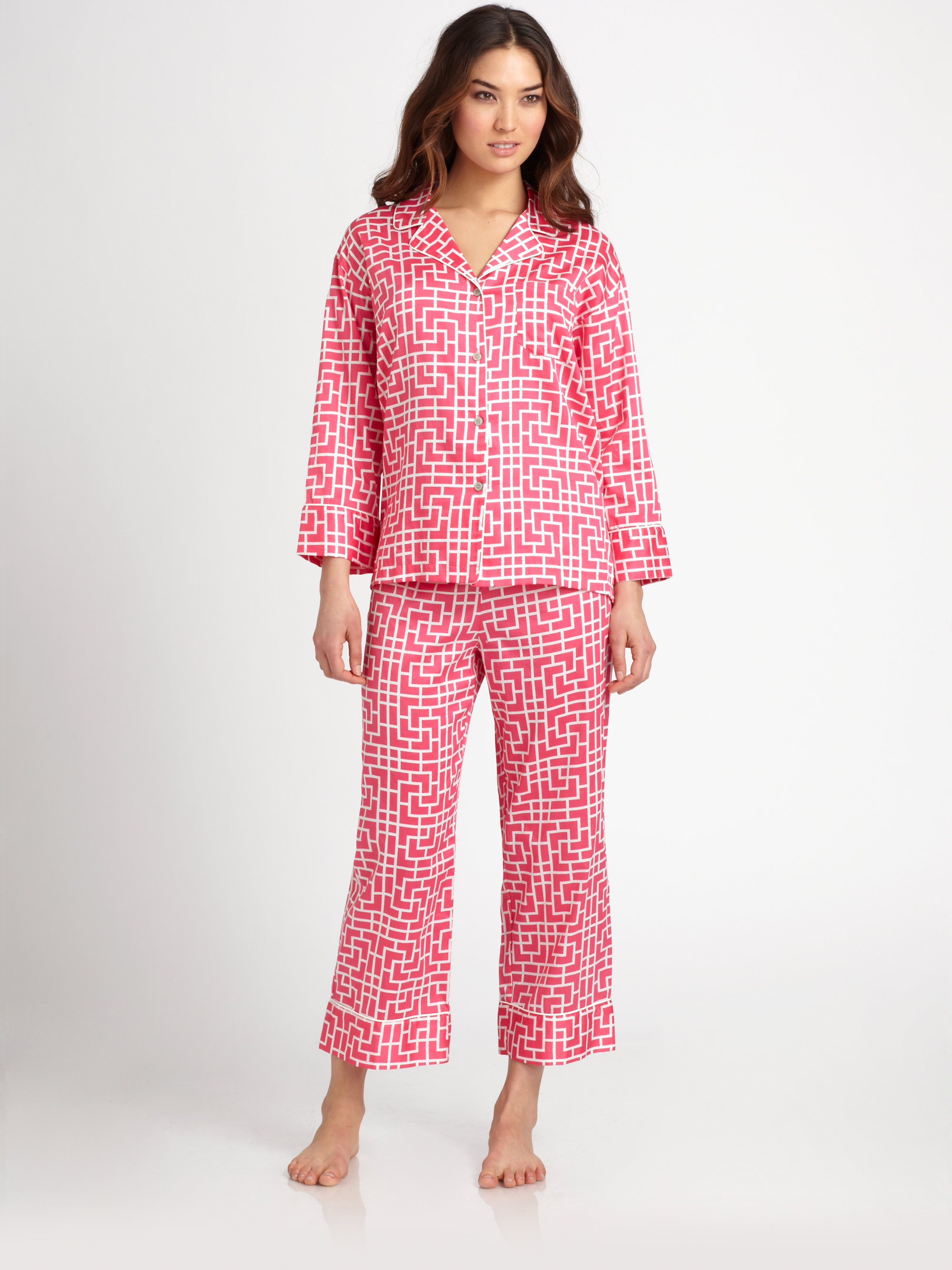 Natori Essence Printed Pajama Set in Pink | Lyst