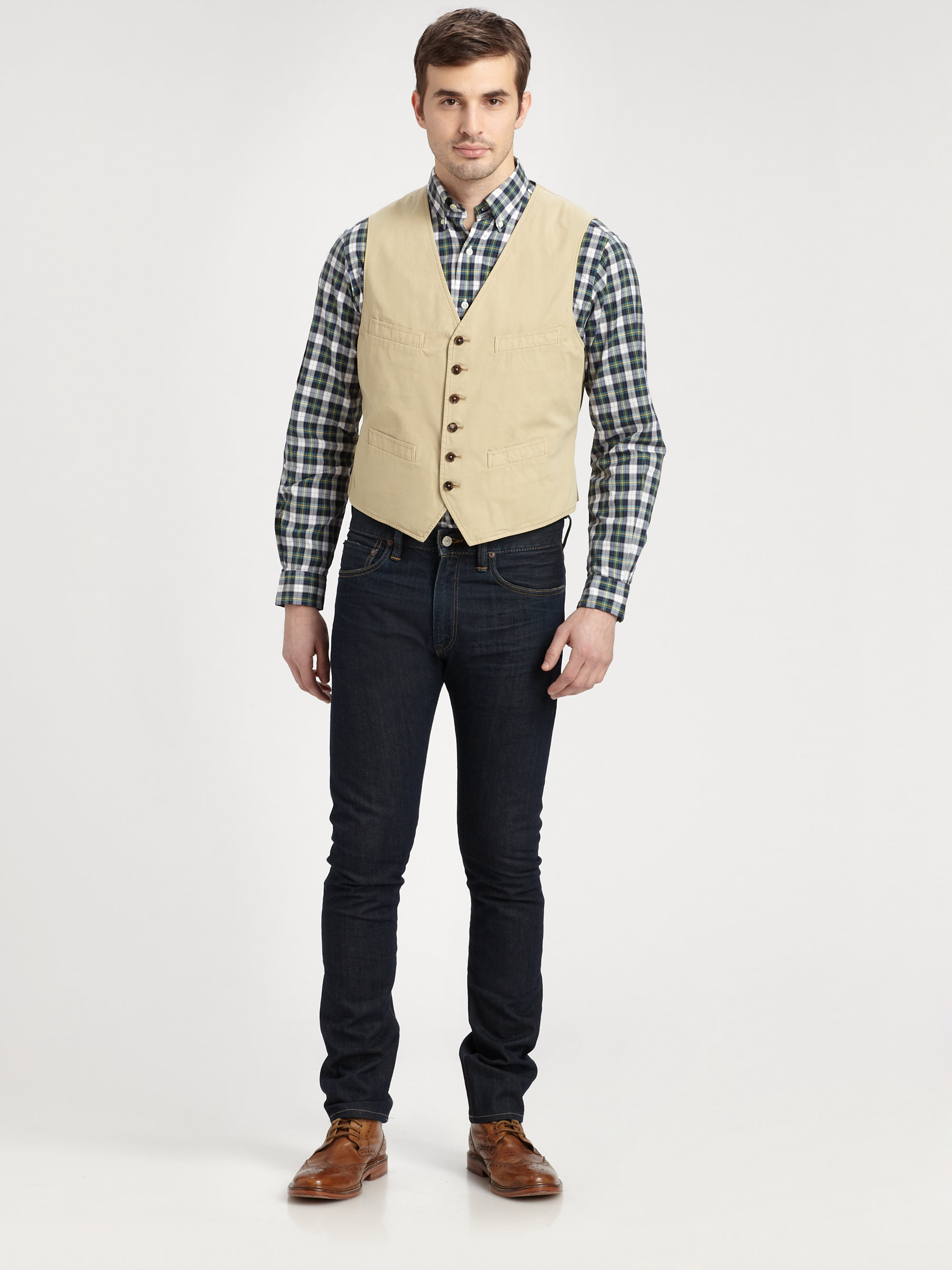 Polo ralph lauren Langley Vest in Natural for Men Lyst