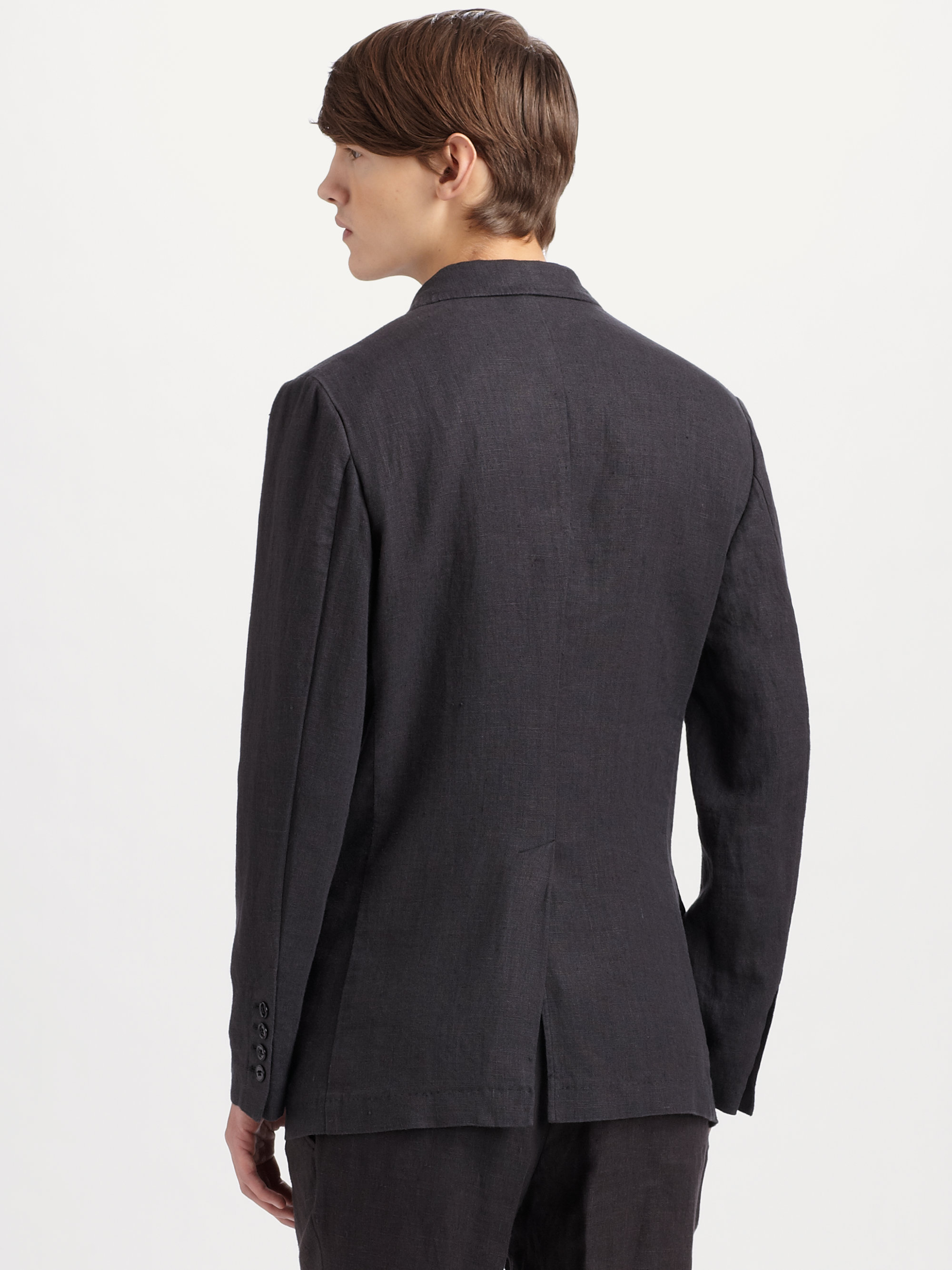 Lyst - Dolce & gabbana Linen Blazer in Black for Men
