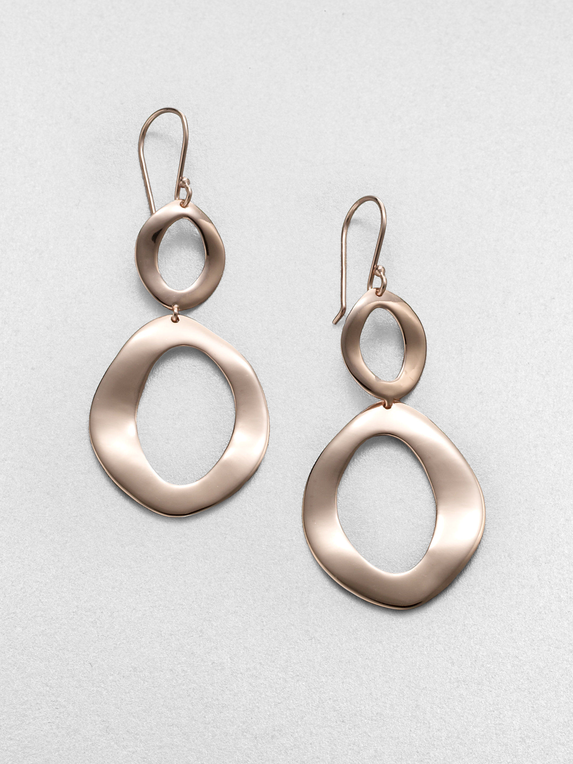 Lyst Ippolita Rosé Open Oval Snowman Earrings In Metallic Gallery