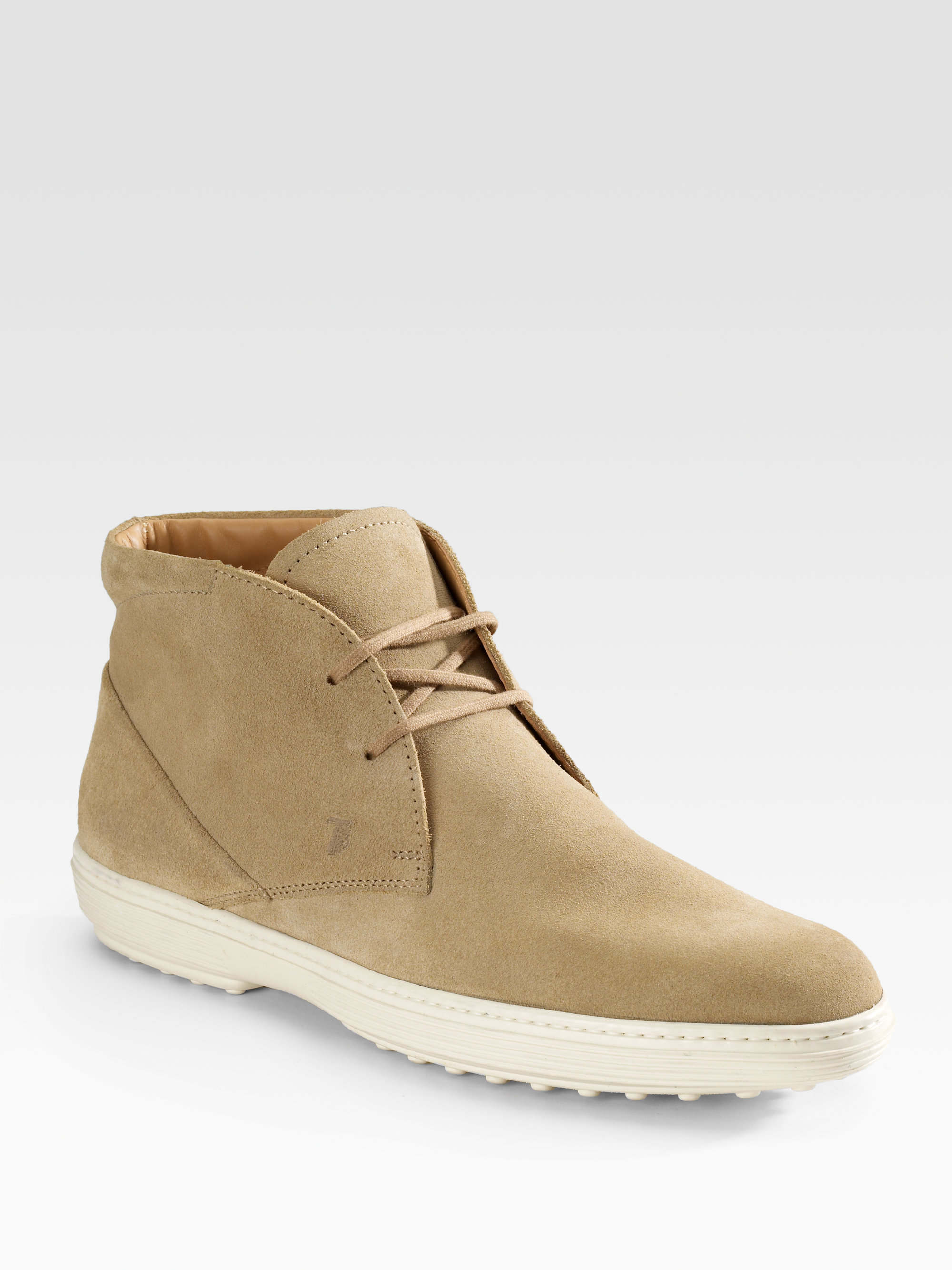 Tod's Polacco Sport Cassetta Boots in Beige for Men (beige suede) | Lyst