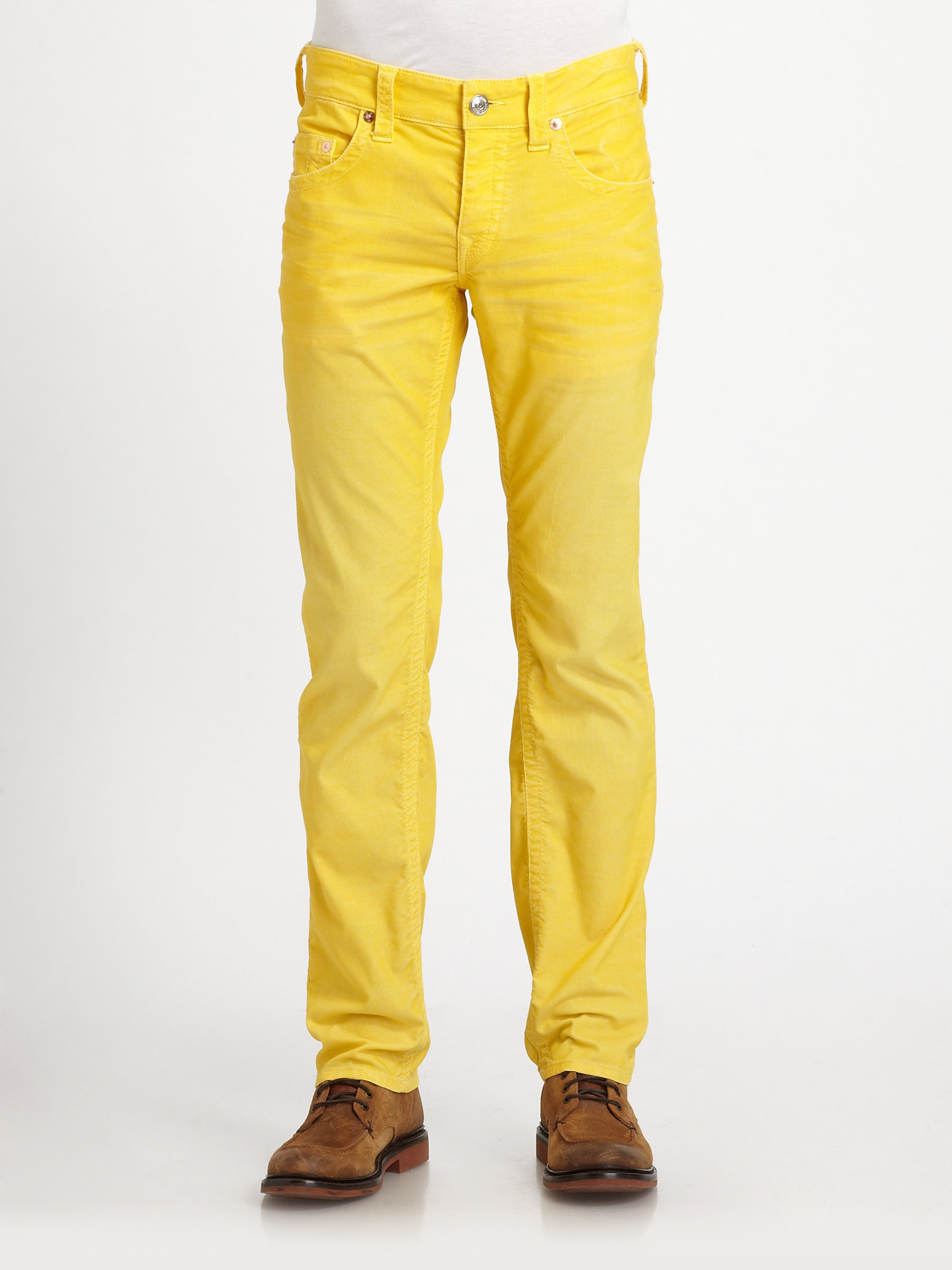 True Religion Geno Colored Cords in Yellow for Men (pineapple) | Lyst