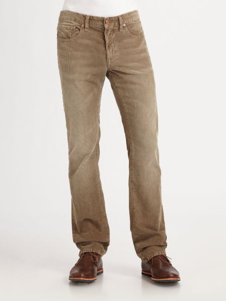 Vince Vintage Corduroy Jeans in Khaki for Men | Lyst
