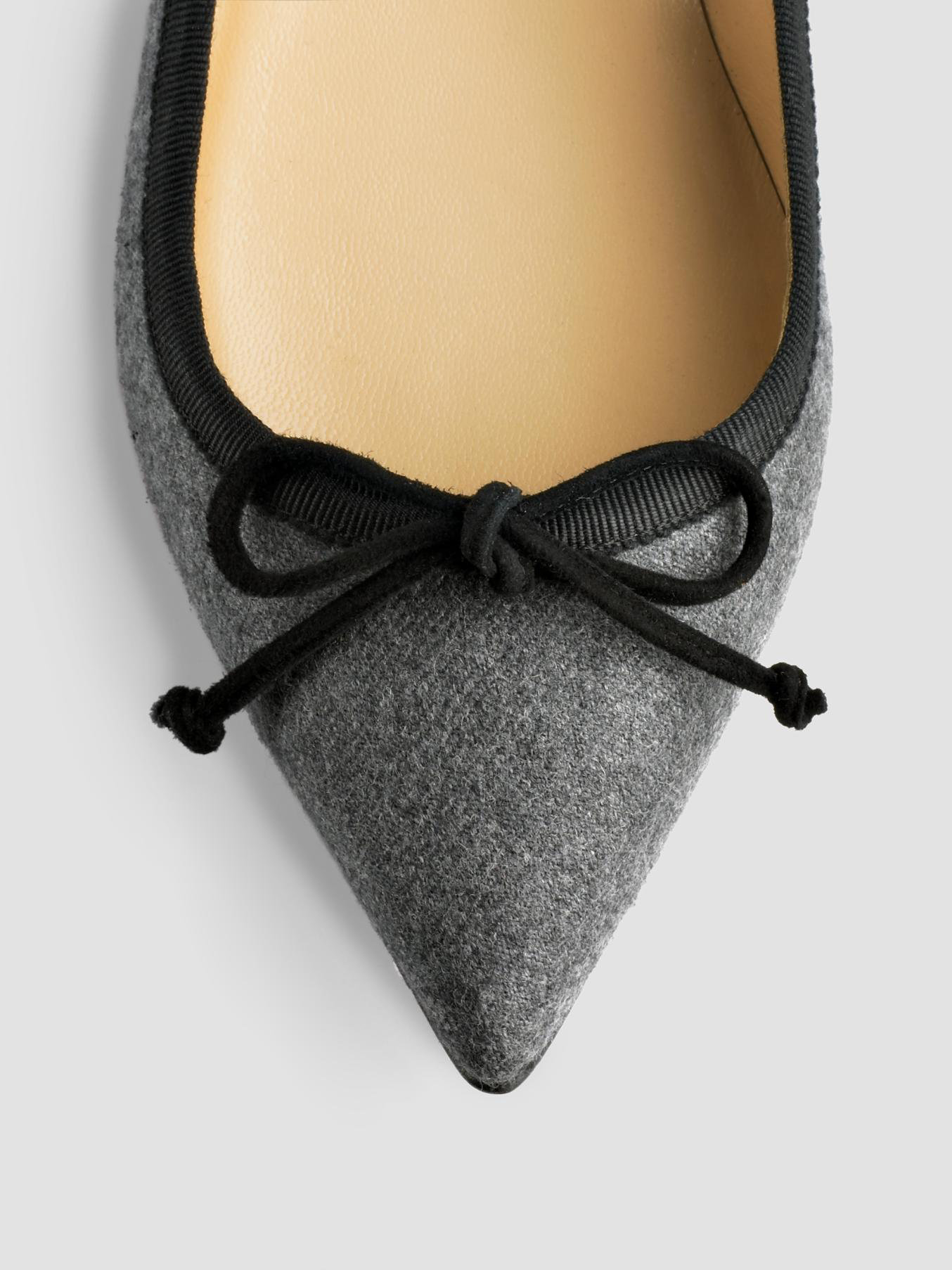 Christian louboutin Torpille Flannel Pointtoe Flats in Gray (grey ...  