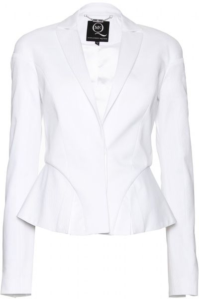 Mcq By Alexander Mcqueen Structured Blazer in White | Lyst