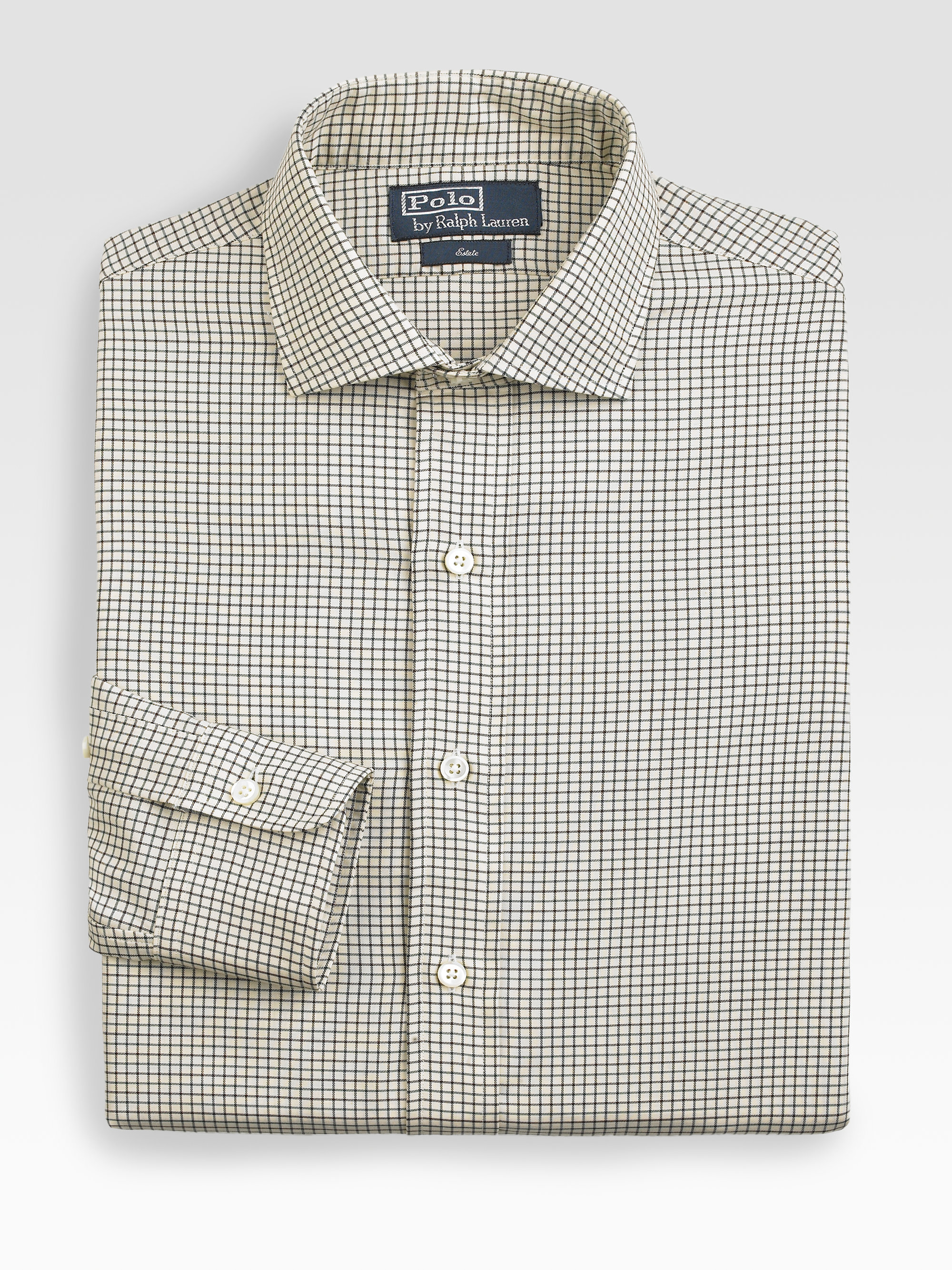 Lyst - Polo Ralph Lauren Customfit Tattersall Estate Dress Shirt in ...