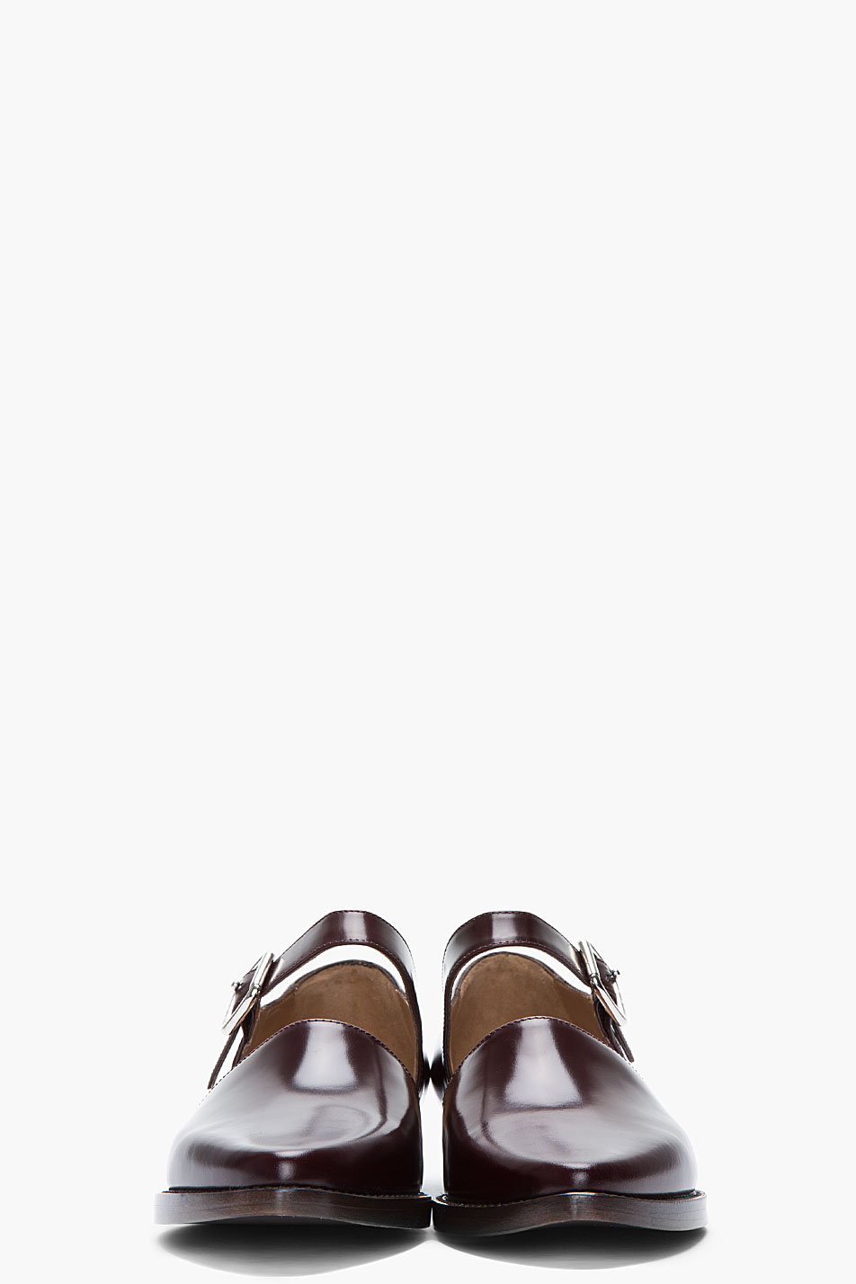 burgundy leather flats