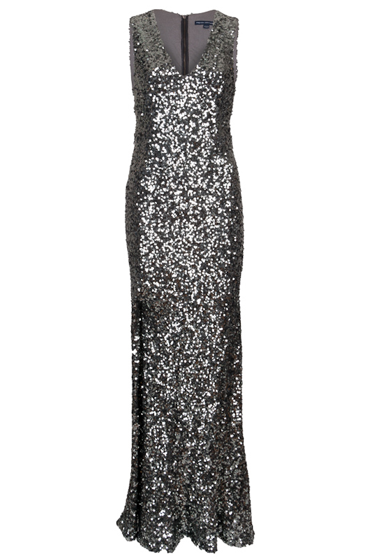 Lyst - French Connection Ozlem Sequin Column Dress in Metallic