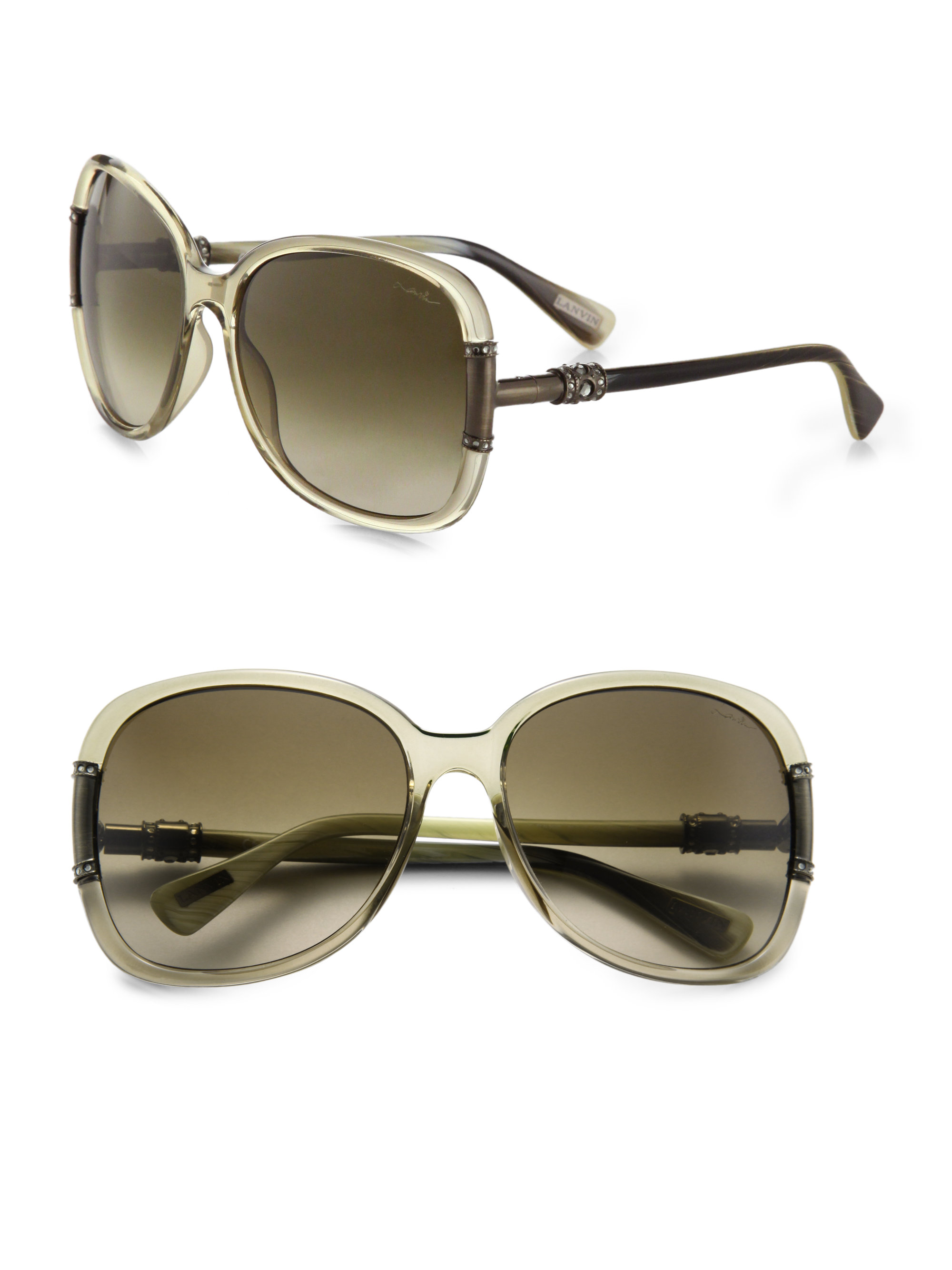 Lanvin Oversized Butterfly Sunglasses in Green Lyst