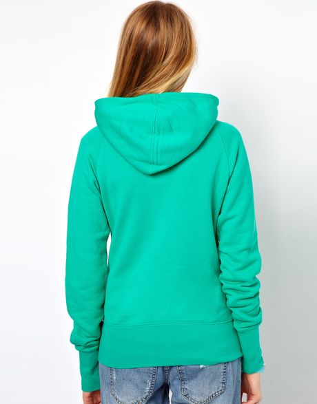 Nike Bright Zip Through Hoodie in Green | Lyst