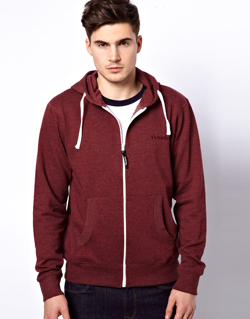 Lyst Bench iHoodiei Zip Through in Red ifor Meni