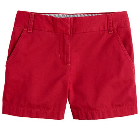 J.crew Chino Short in Red (rich scarlet) | Lyst