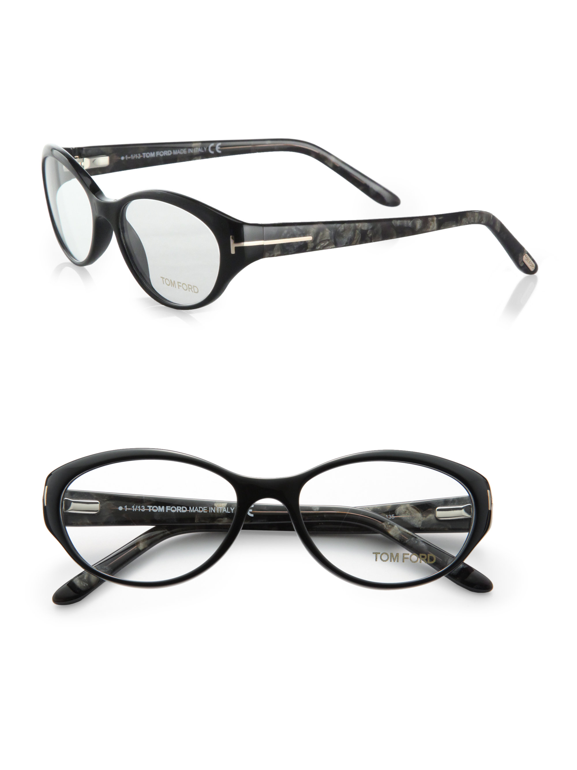 tom ford black oval acetate reading glasses product 1 8136259 136762754