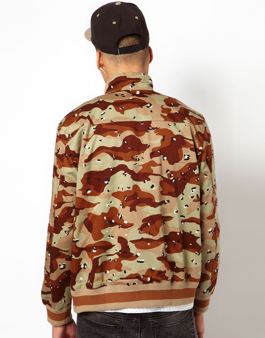 adidas Originals Jacket with Camo Print in Green for Men - Lyst