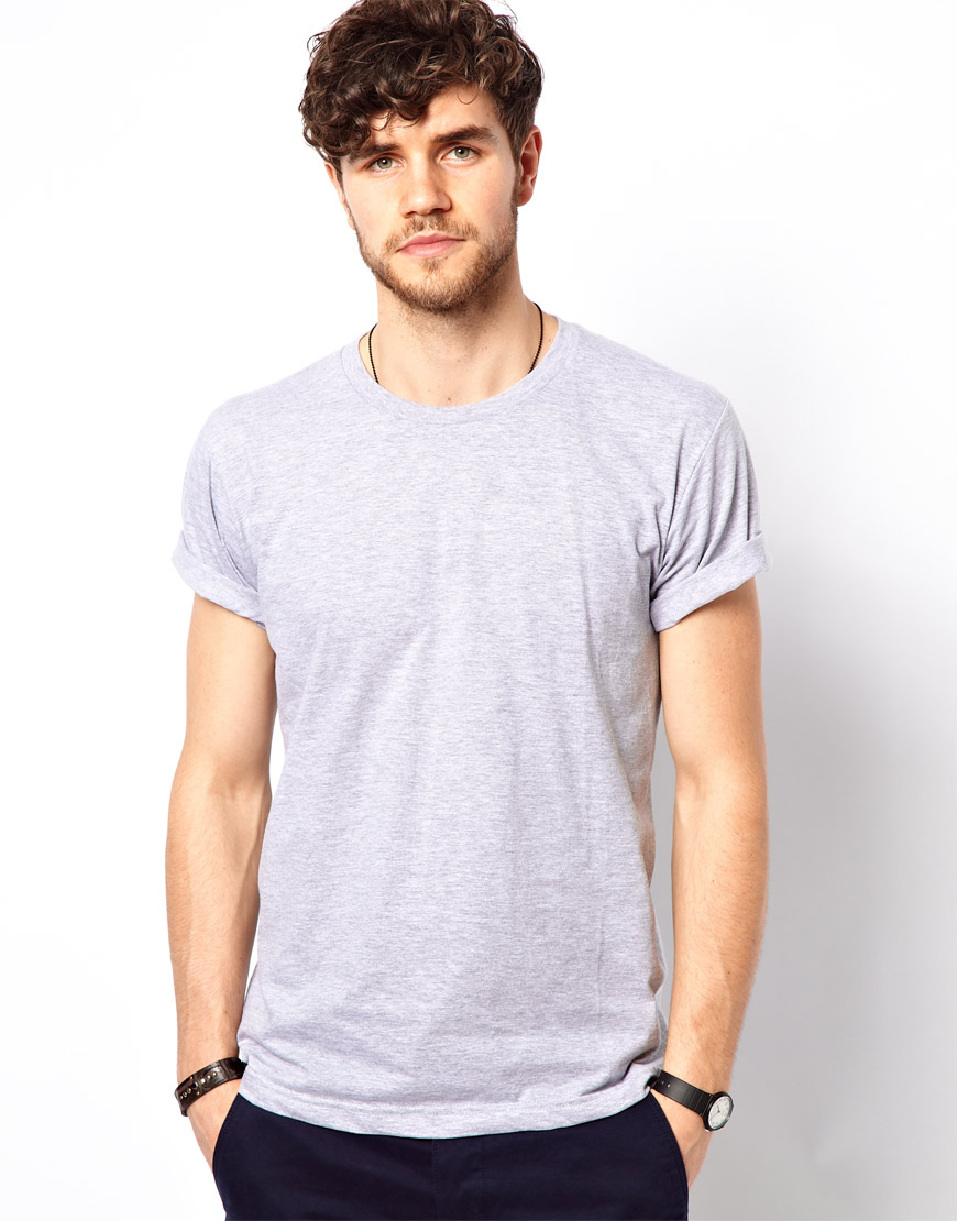 Lyst - American Apparel T-shirt in Gray for Men