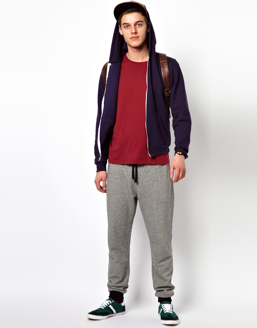 Lyst - Asos Regular Sweatpants with Contrast Waistband in Gray for Men