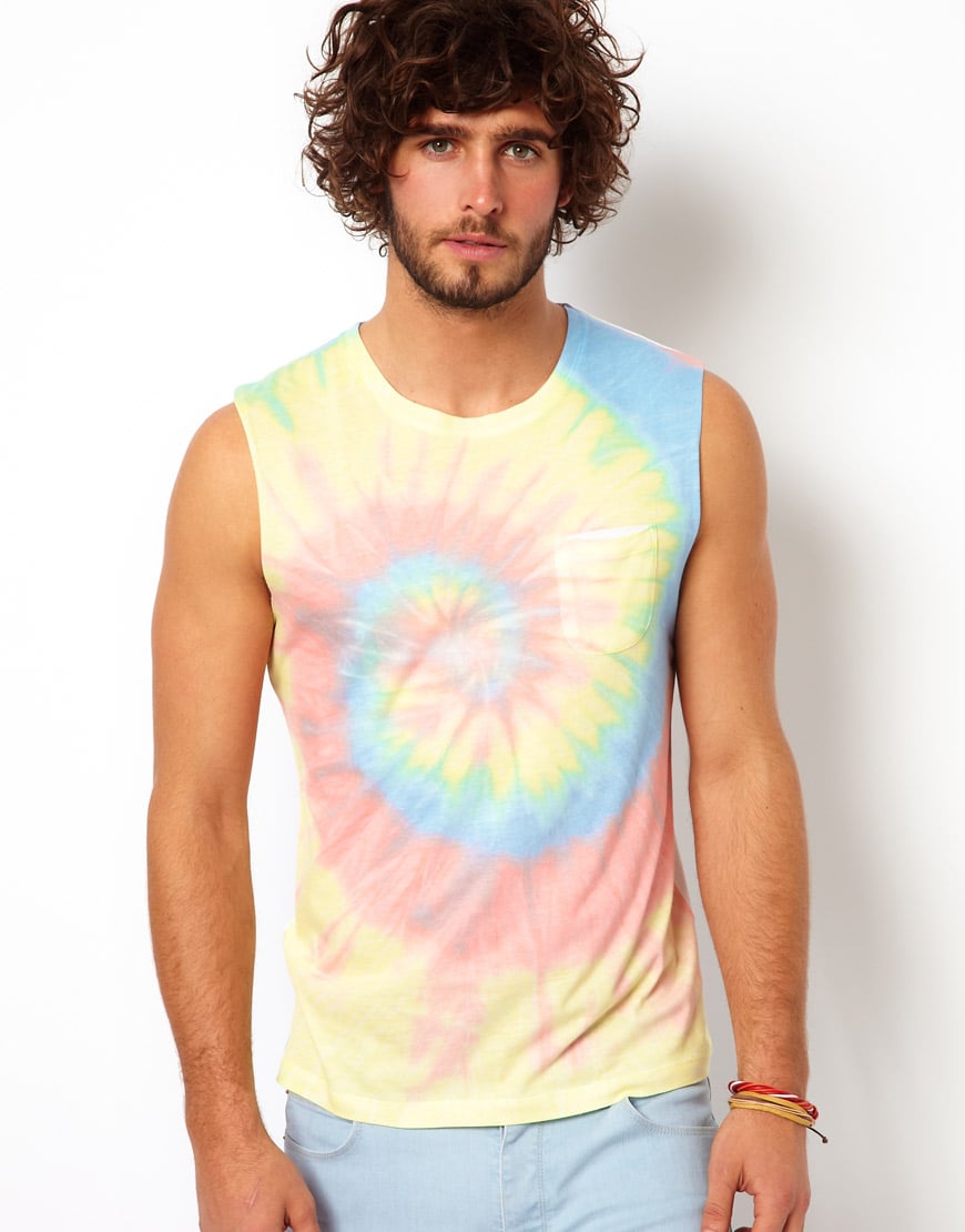 Lyst Asos Sleeveless T Shirt With Tie Dye Effect For Men 1585