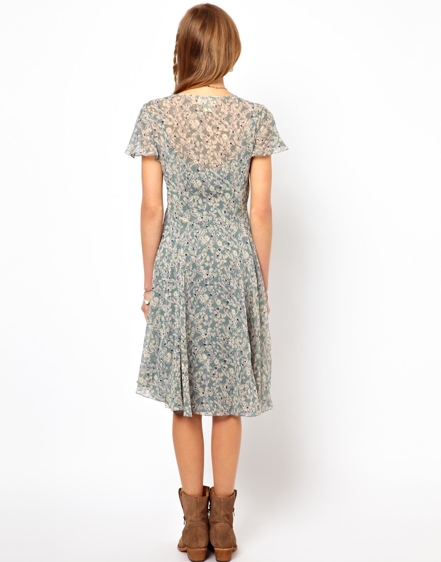 Lyst - Denim & Supply Ralph Lauren Denim Supply Floral Print Tea Dress ...