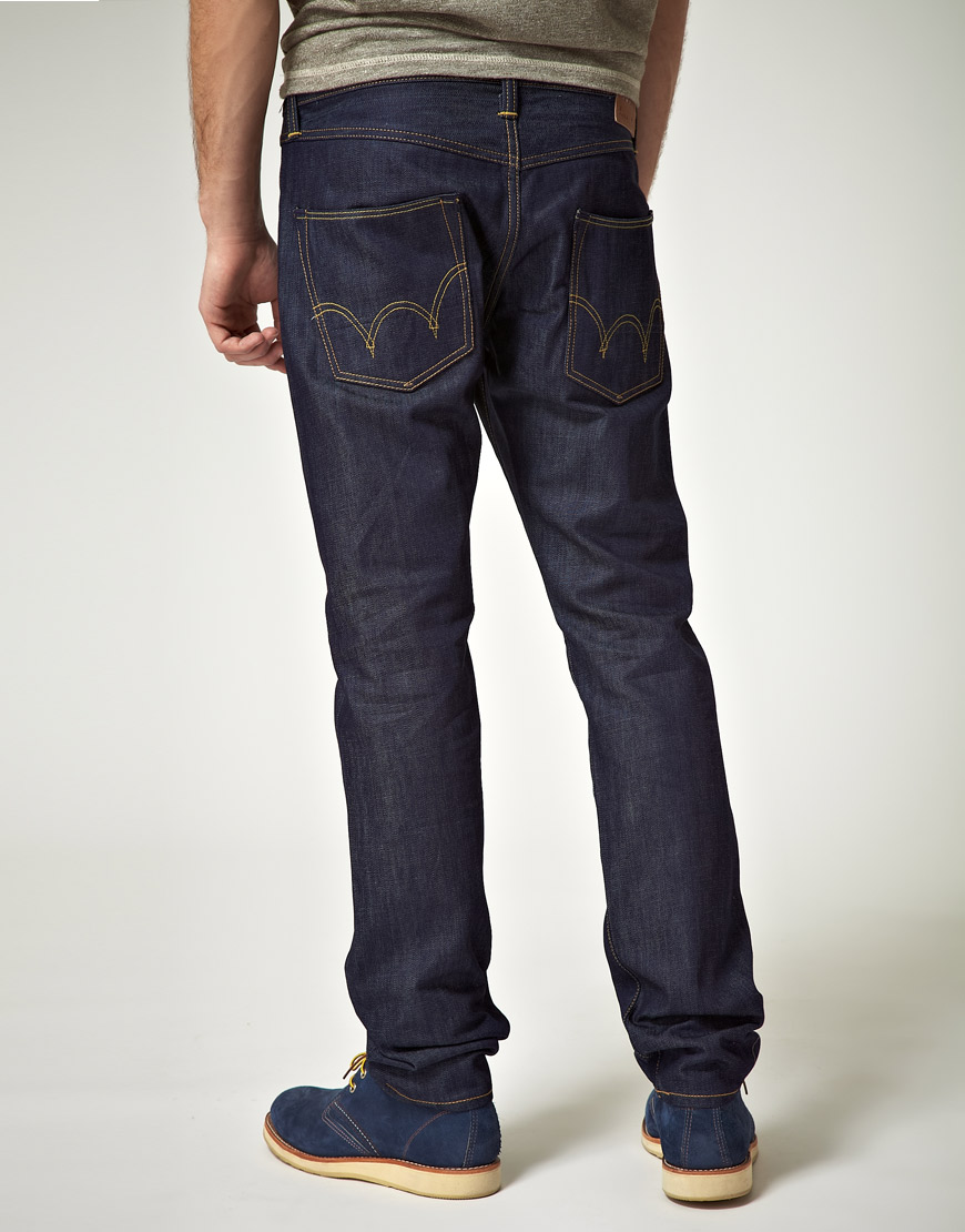 Edwin Ed-55 Relaxed Tapered Unwashed Raw Jeans in Blue for Men | Lyst