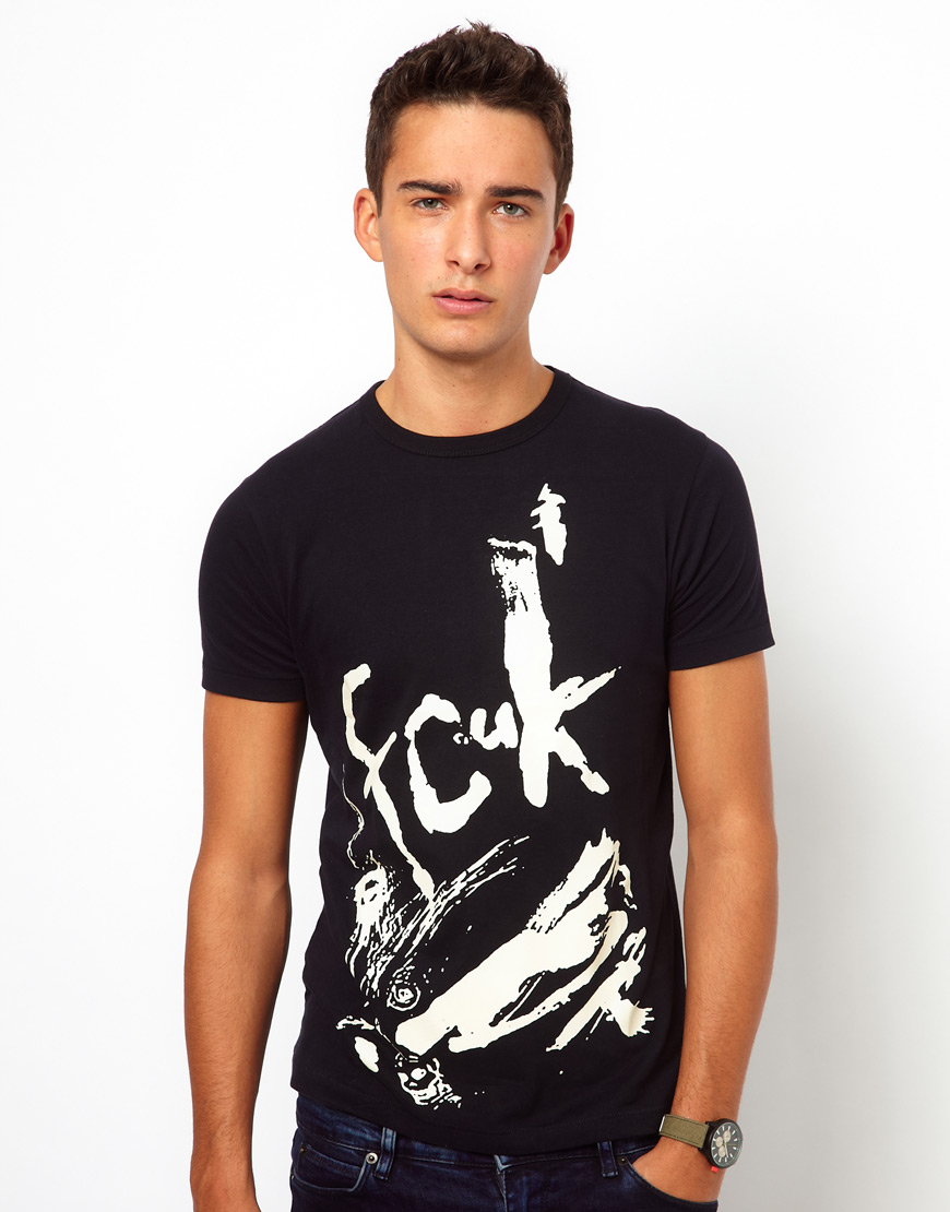 Lyst - French Connection Fcuk T-shirt in Blue for Men