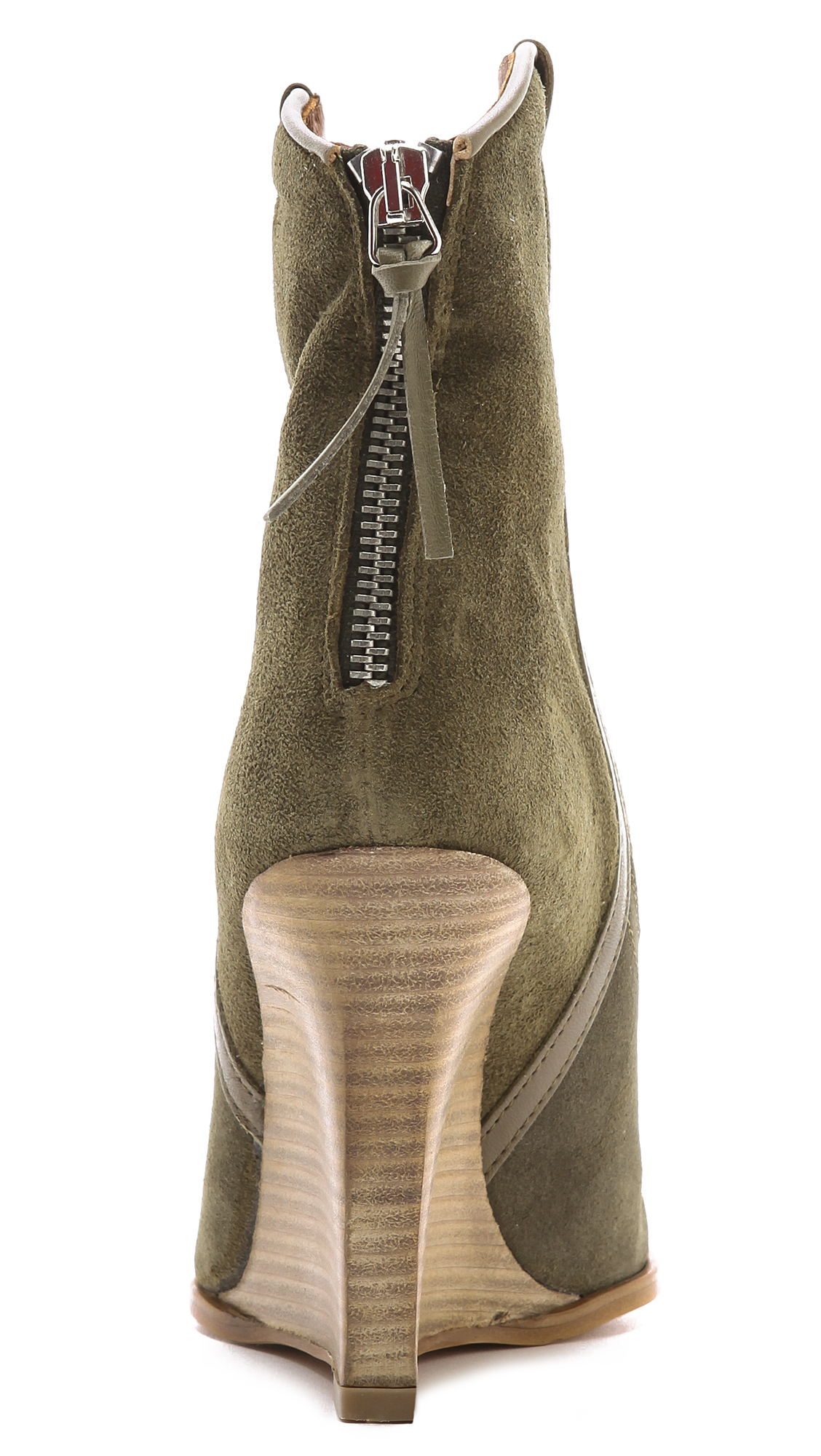 Iro Merrick Wedge Booties in Green Lyst