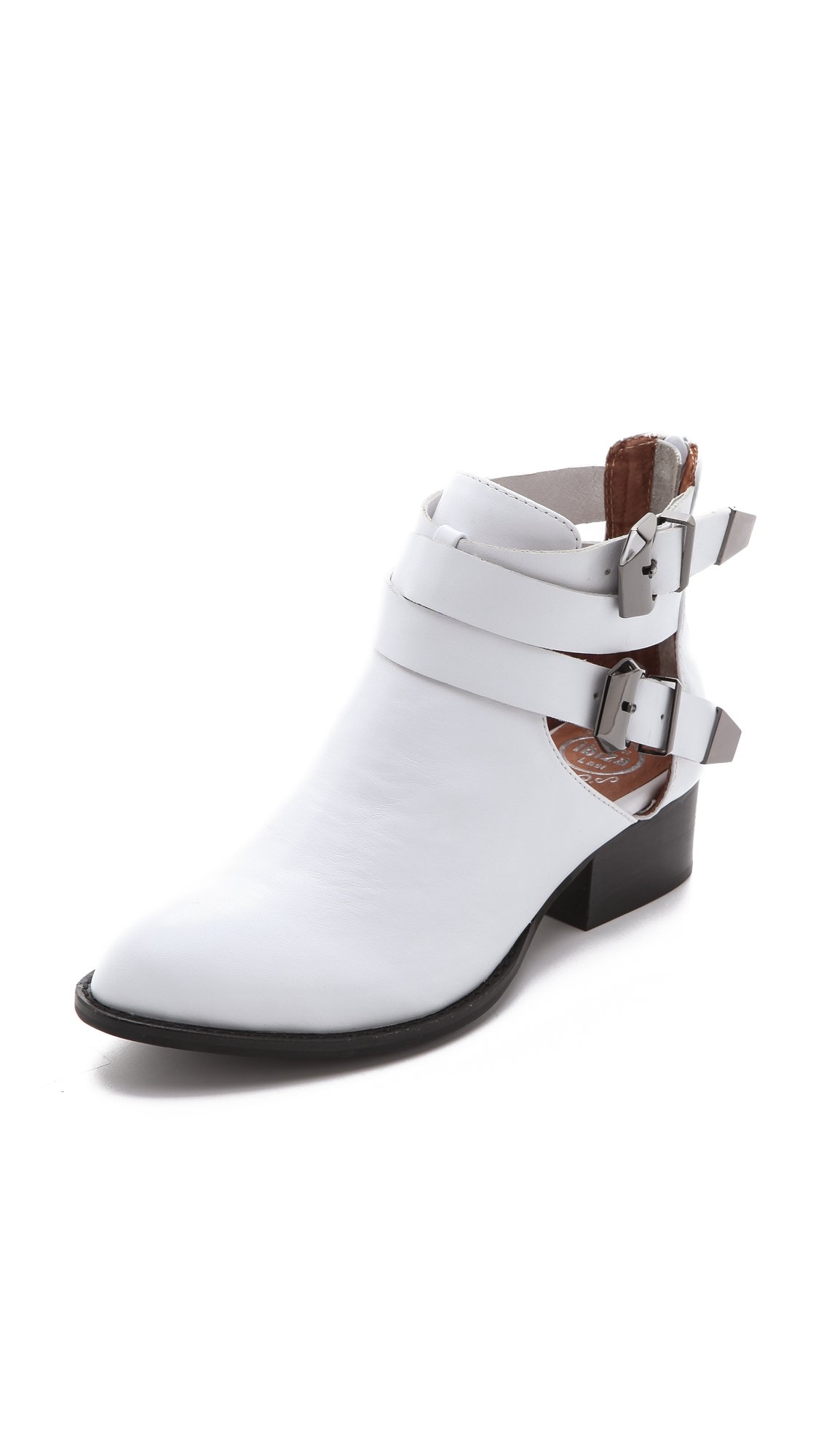 Lyst - Jeffrey campbell Everly Cutout Booties in White