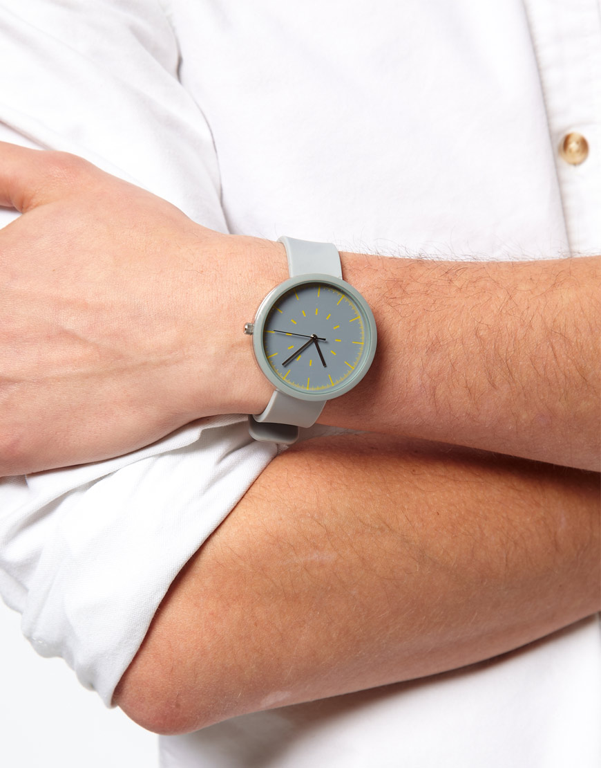 Lyst River island Grey Minimal Watch in Gray for Men