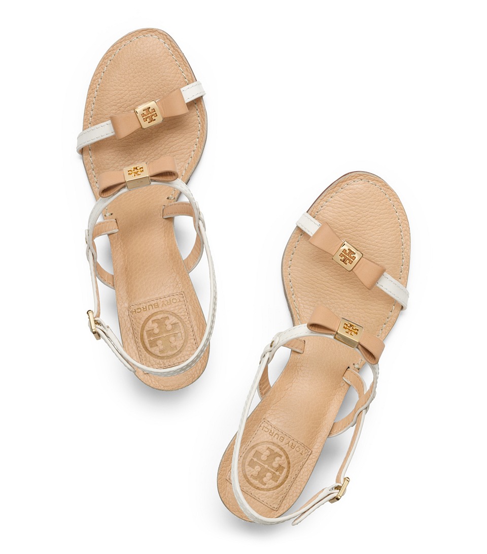 Lyst - Tory Burch Kailey Mid Heel Sandals in Natural