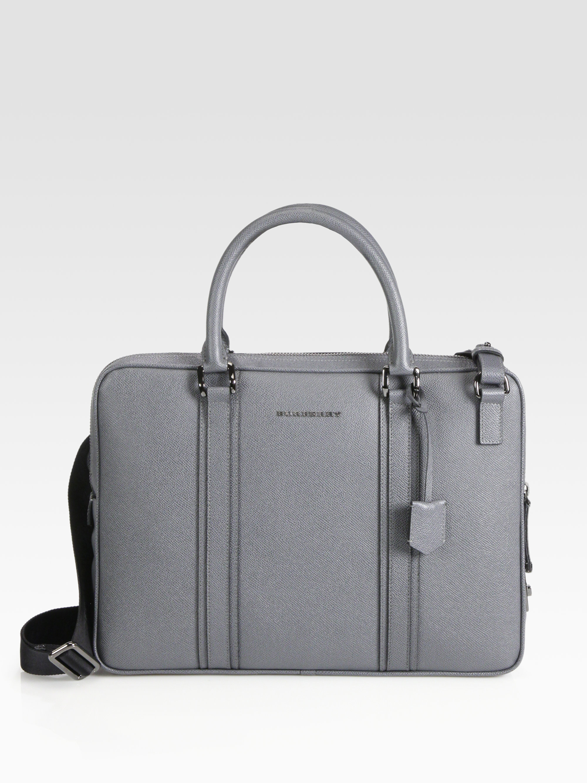 Lyst - Burberry Small Newburg Briefcase in Gray for Men