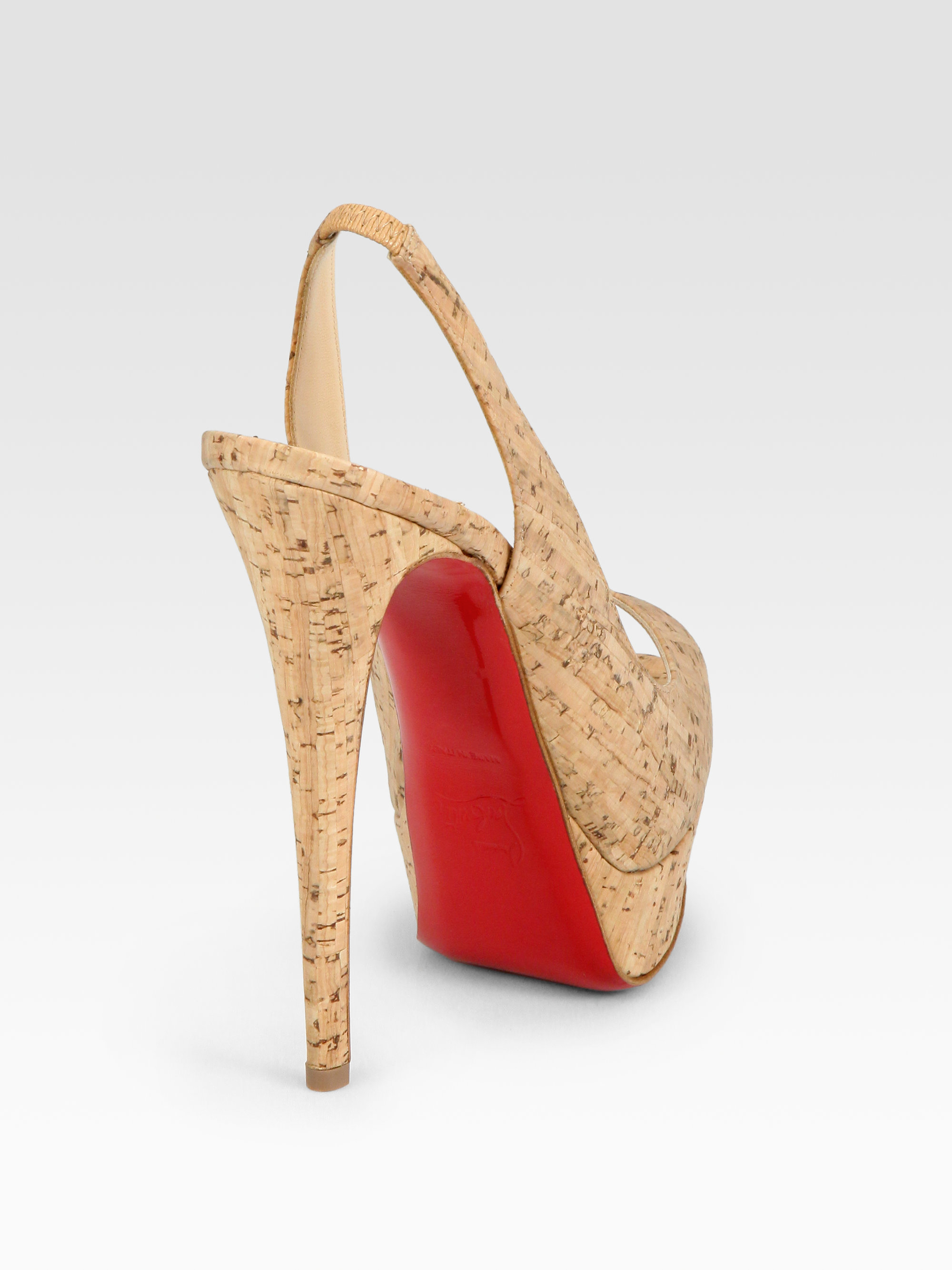 white louboutins shoes - christian louboutin cork slingback pumps | The Little Arts Academy