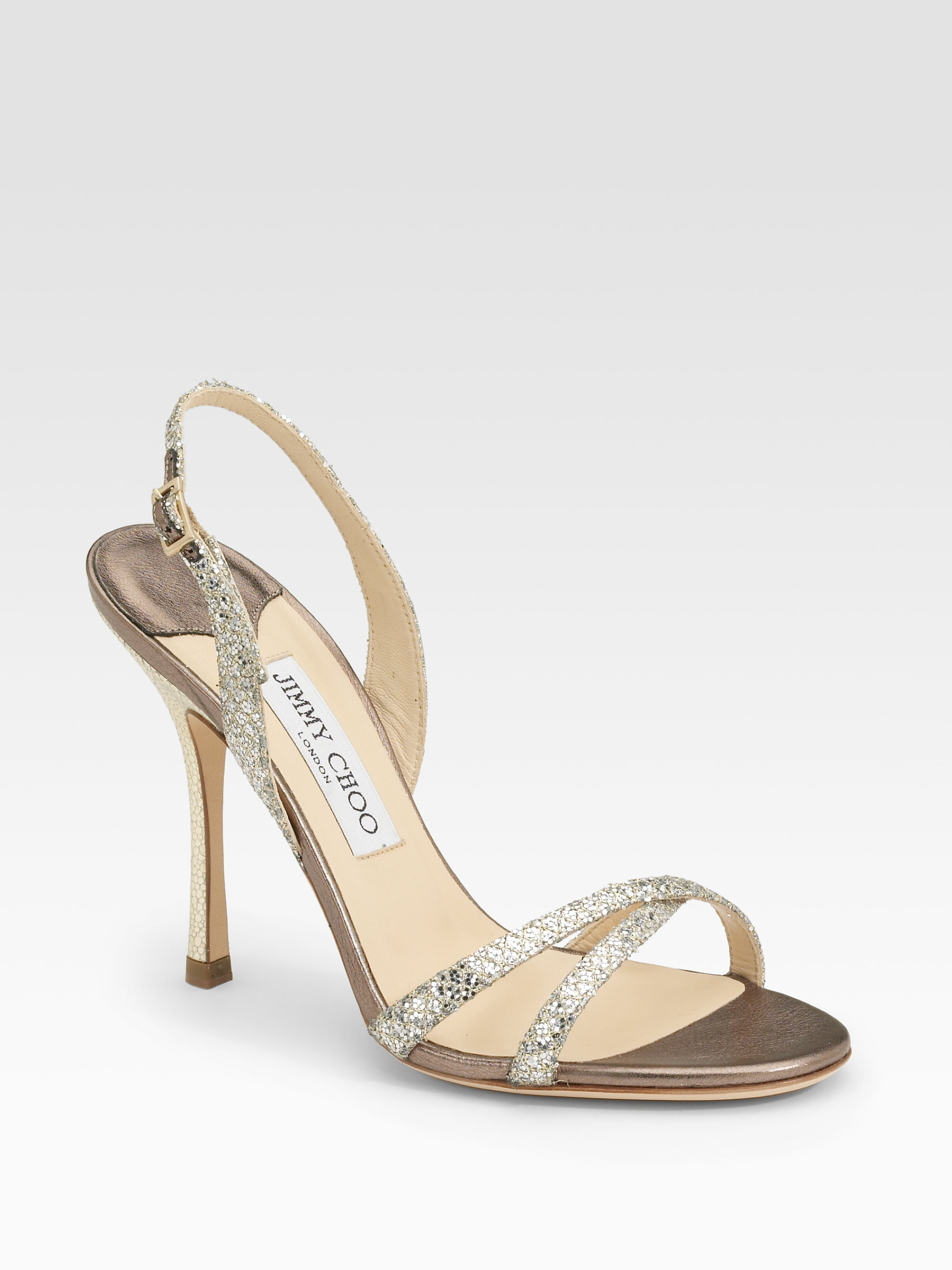 jimmy choo metallic sandals