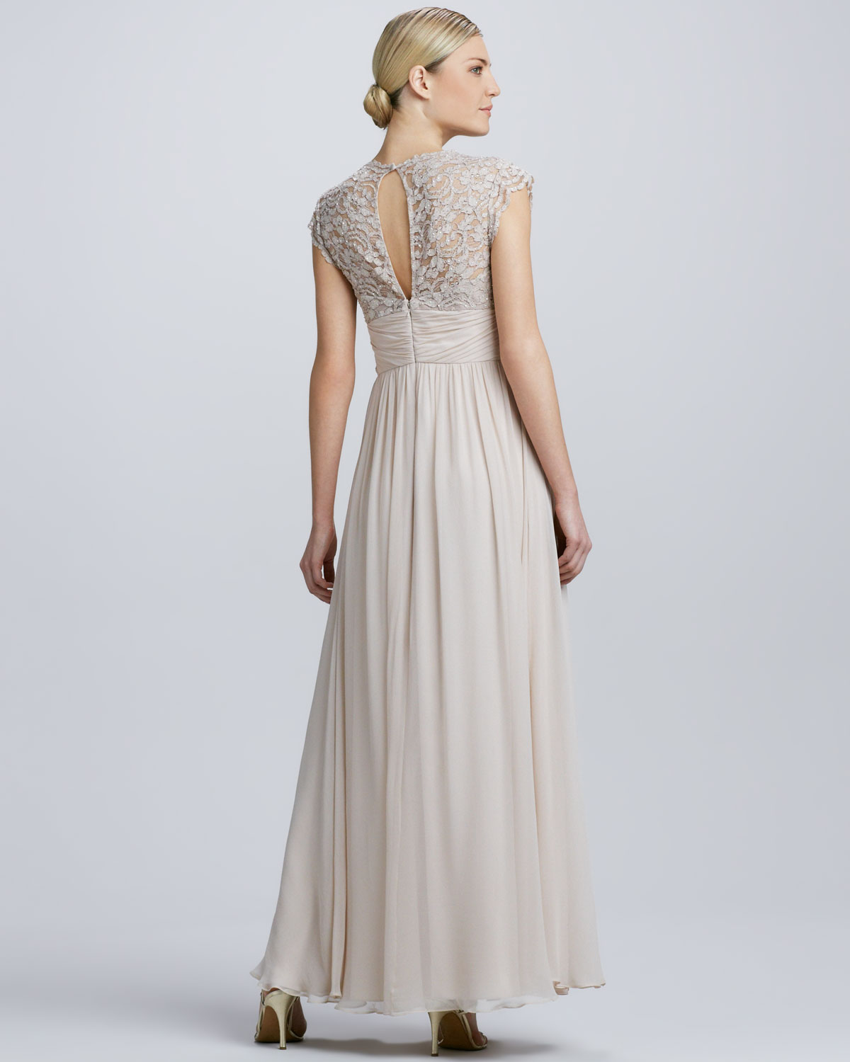 aidan mattox chiffon gown