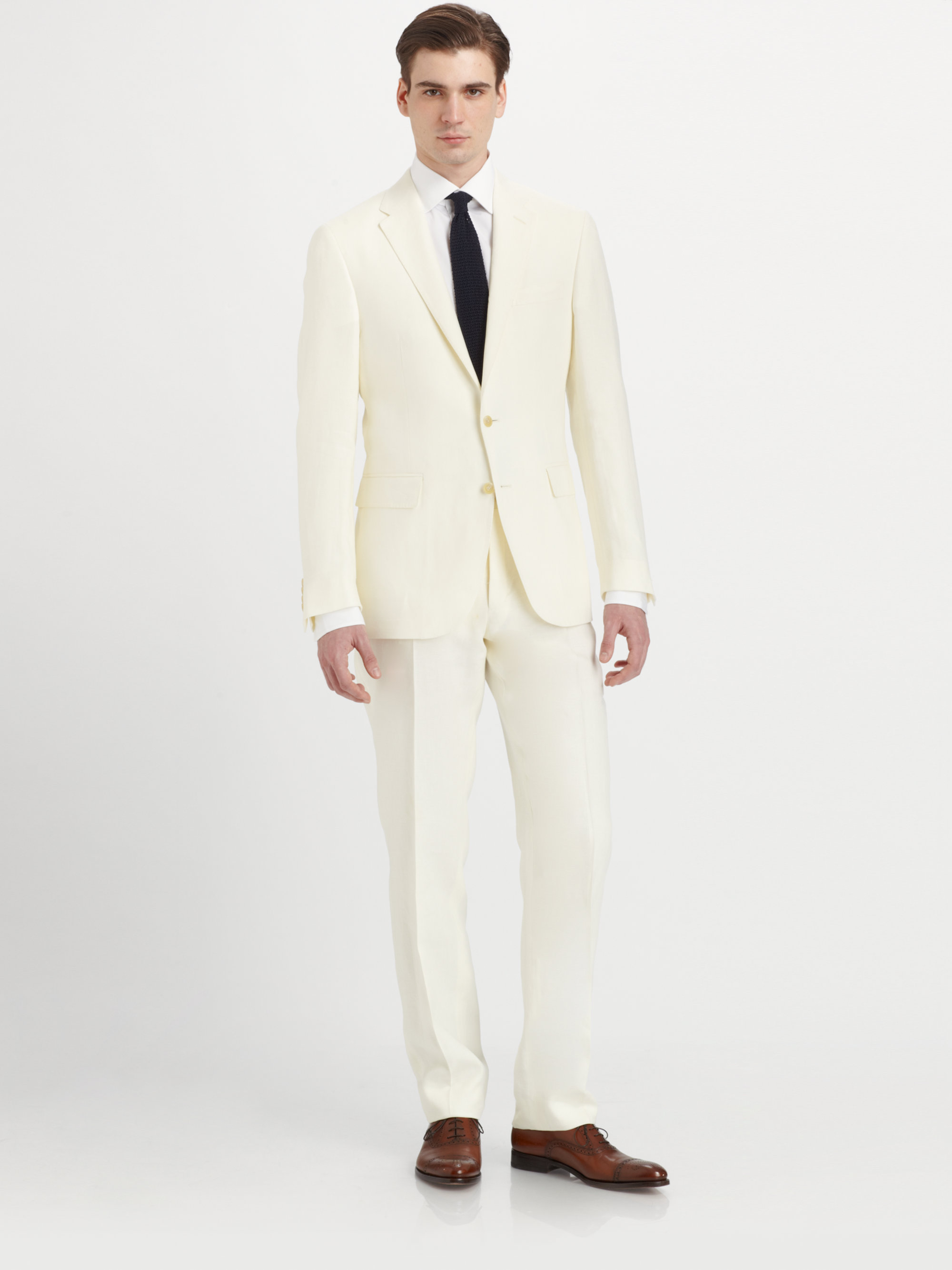 Lyst - Polo Ralph Lauren Customfit Linen Suit in Natural for Men