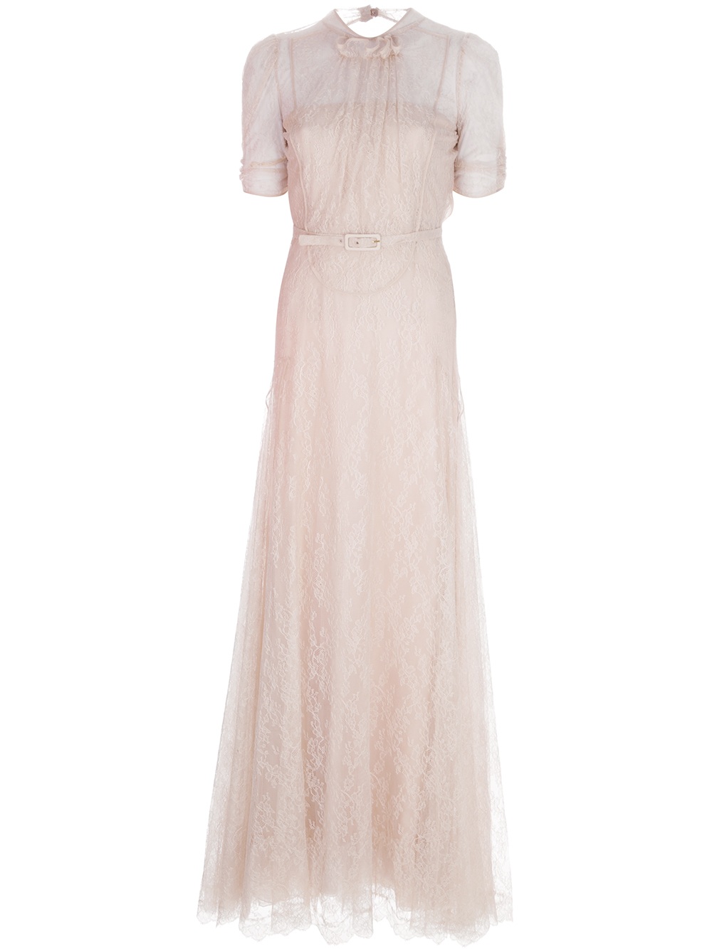 Valentino Silk Lace Evening Dress in Pink (nude) | Lyst