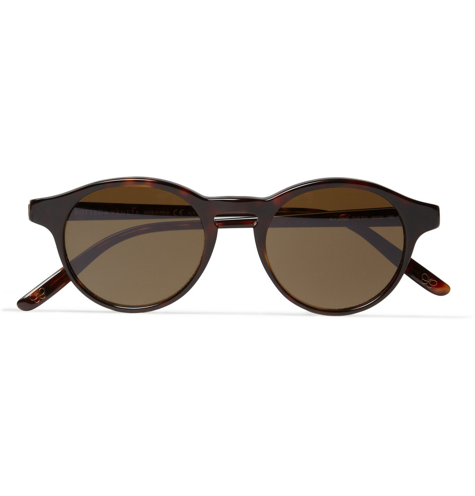 Bottega Roundframe Acetate Sunglasses in Black for Men Lyst