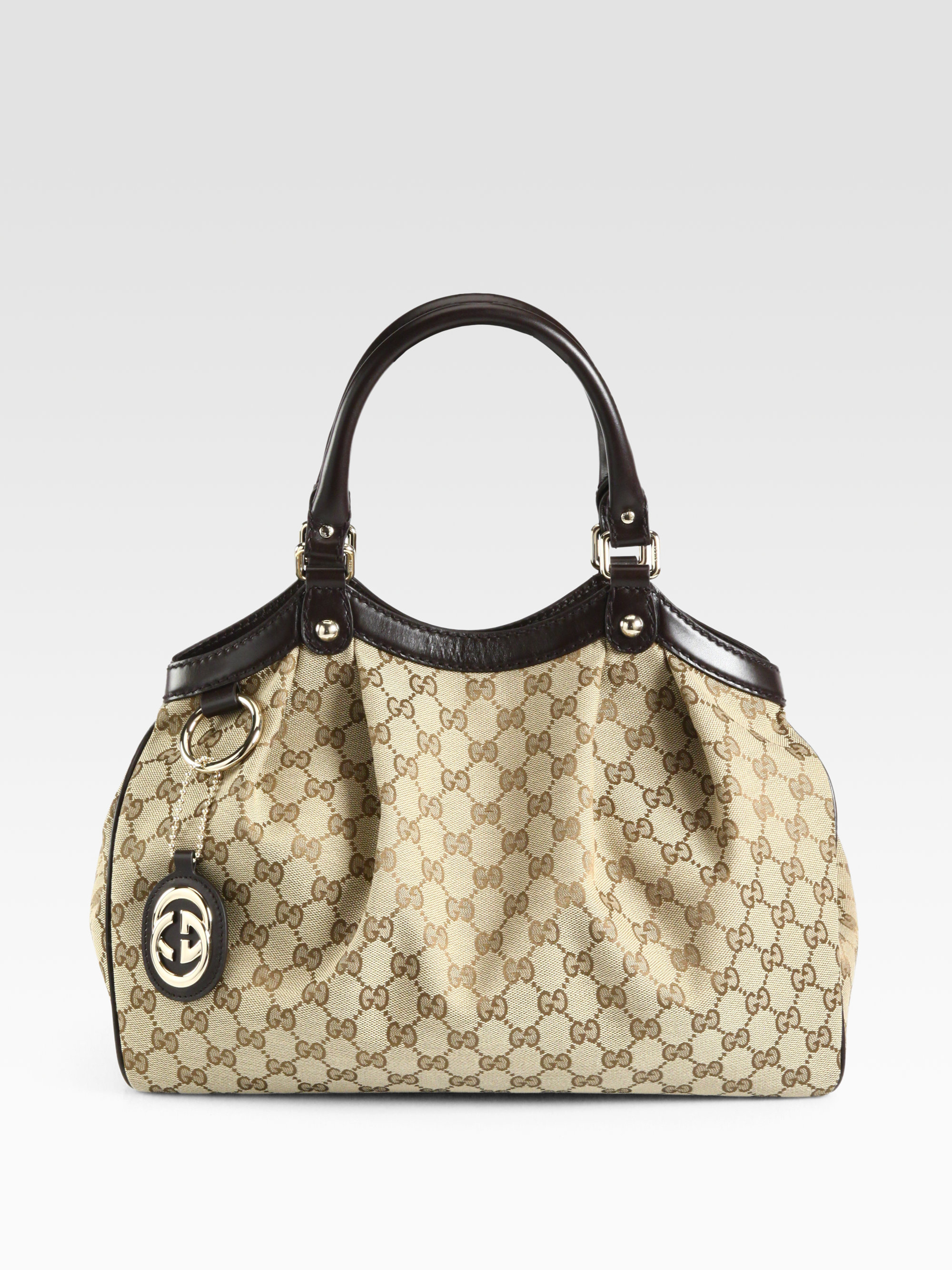 Gucci Sukey Medium Tote in Black (beige brown) | Lyst