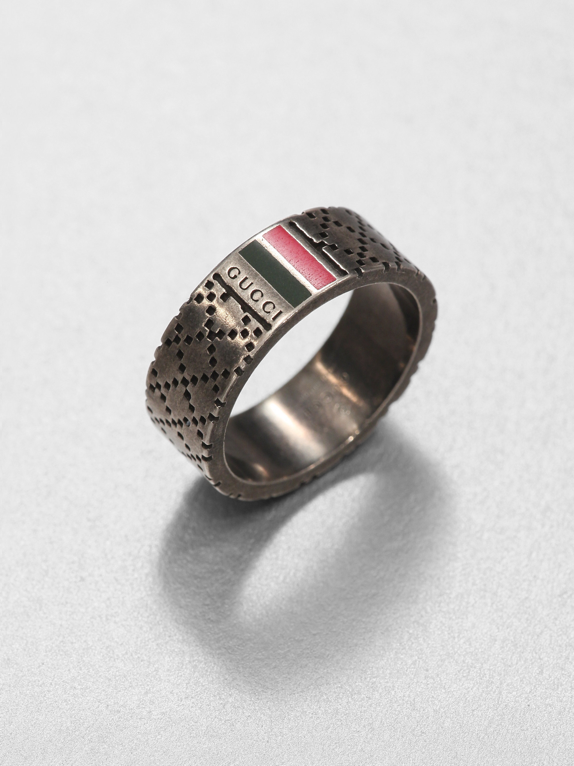 Lyst - Gucci Sterling Silver Ring in Metallic for Men