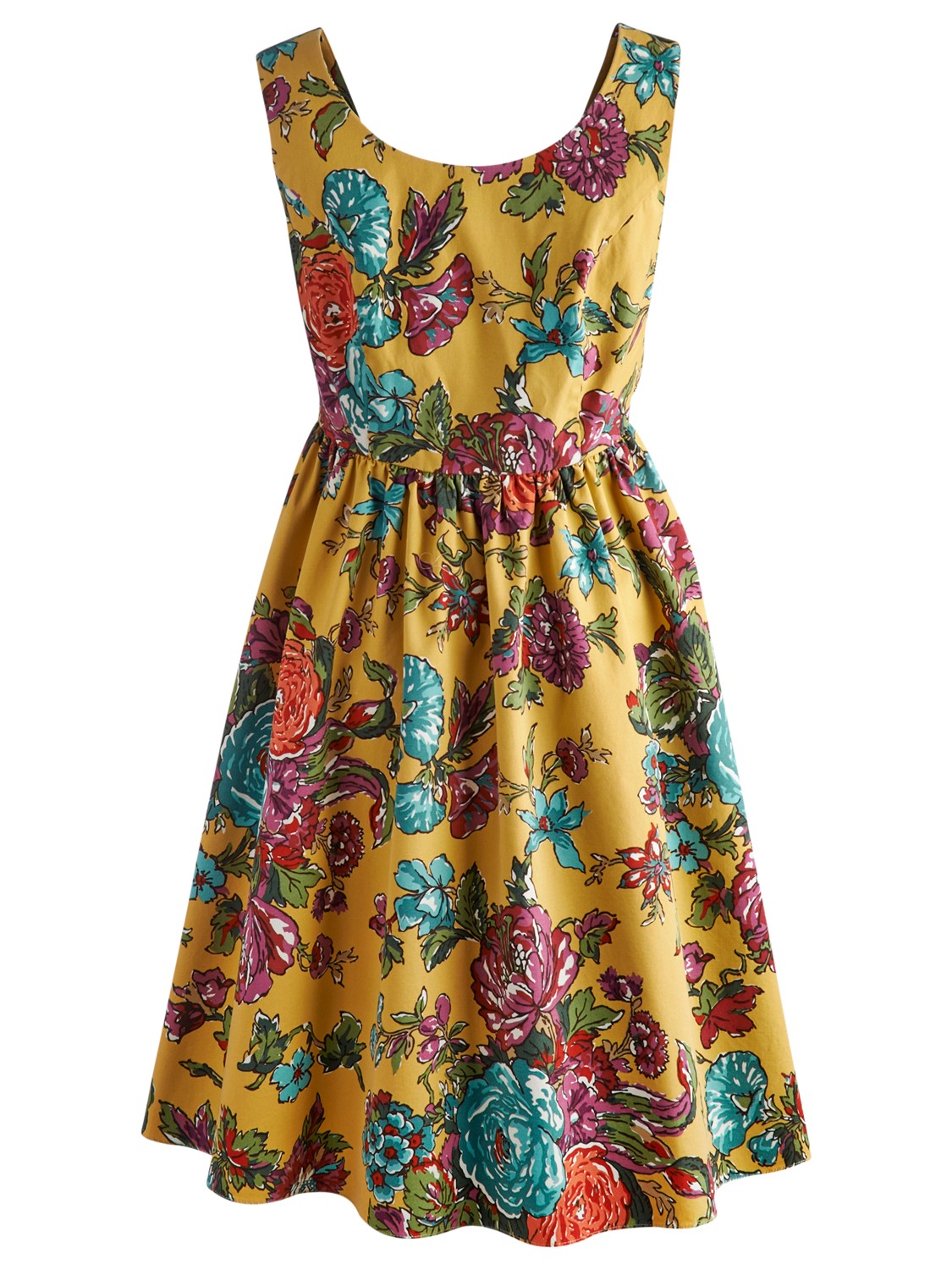 Joules Maude Floral Dress in Yellow - Lyst