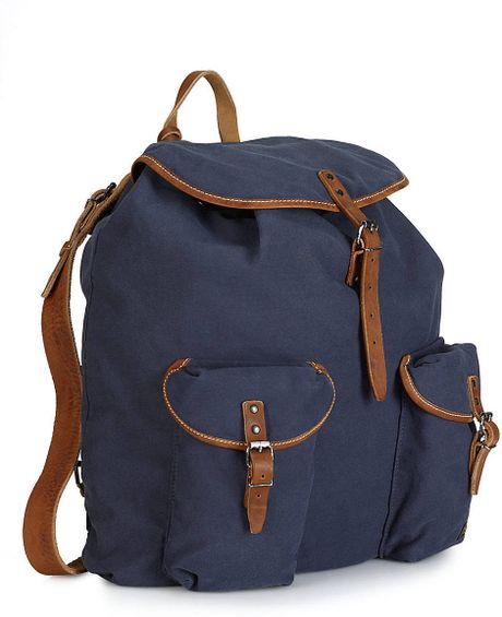 Polo Ralph Lauren Canvas Backpack in Blue for Men | Lyst